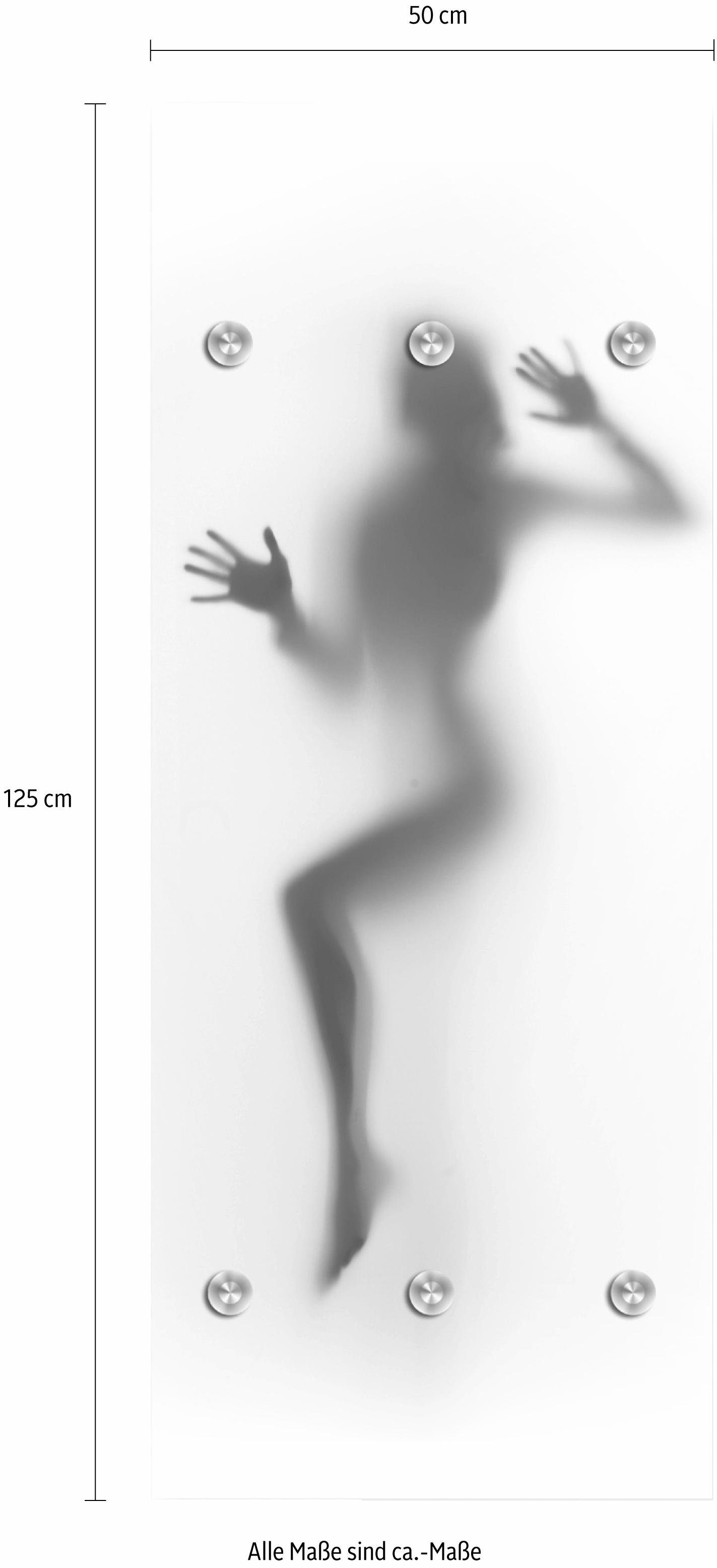 queence Kapstok Vrouw wazig met 6 haken, 50 x 120 cm
