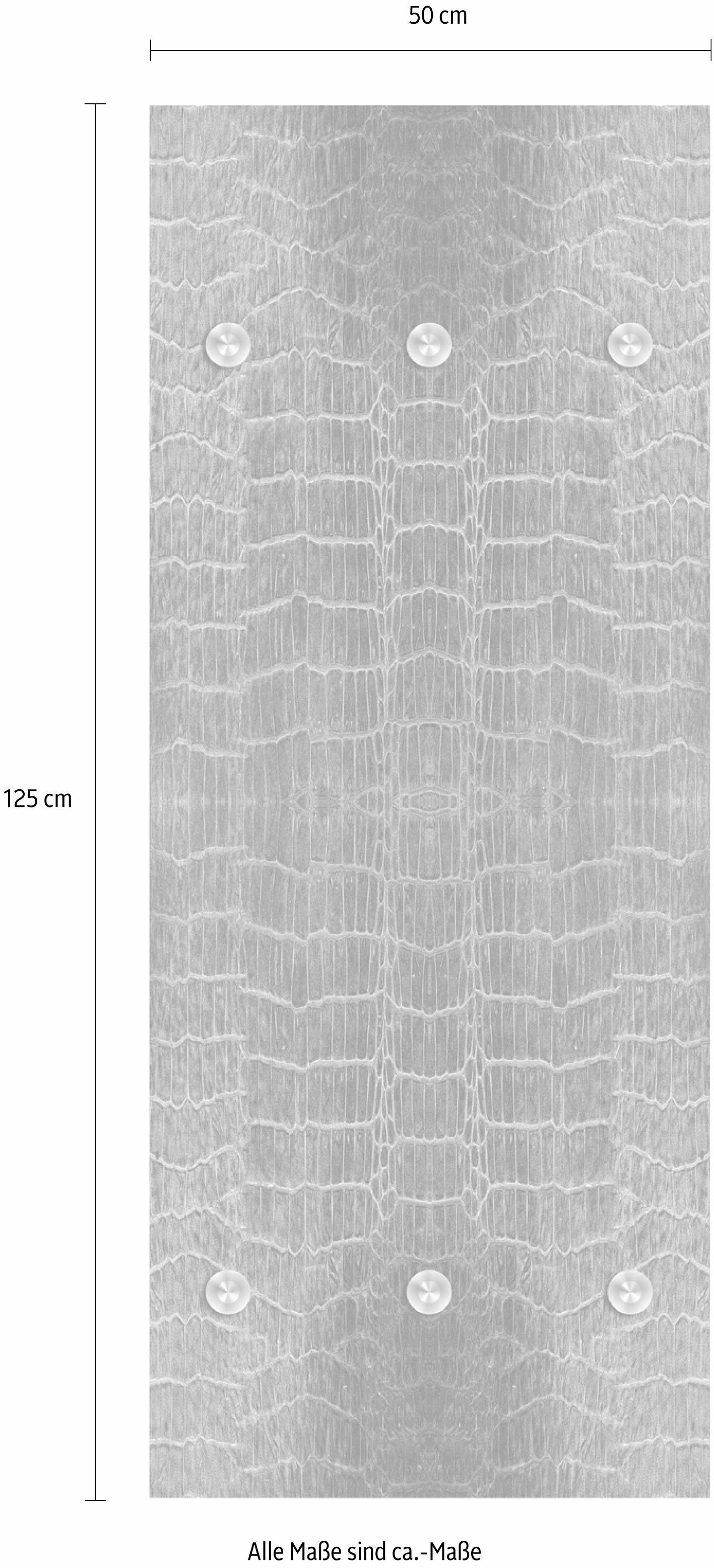 queence Kapstok Leer-look met 6 haken, 50 x 120 cm