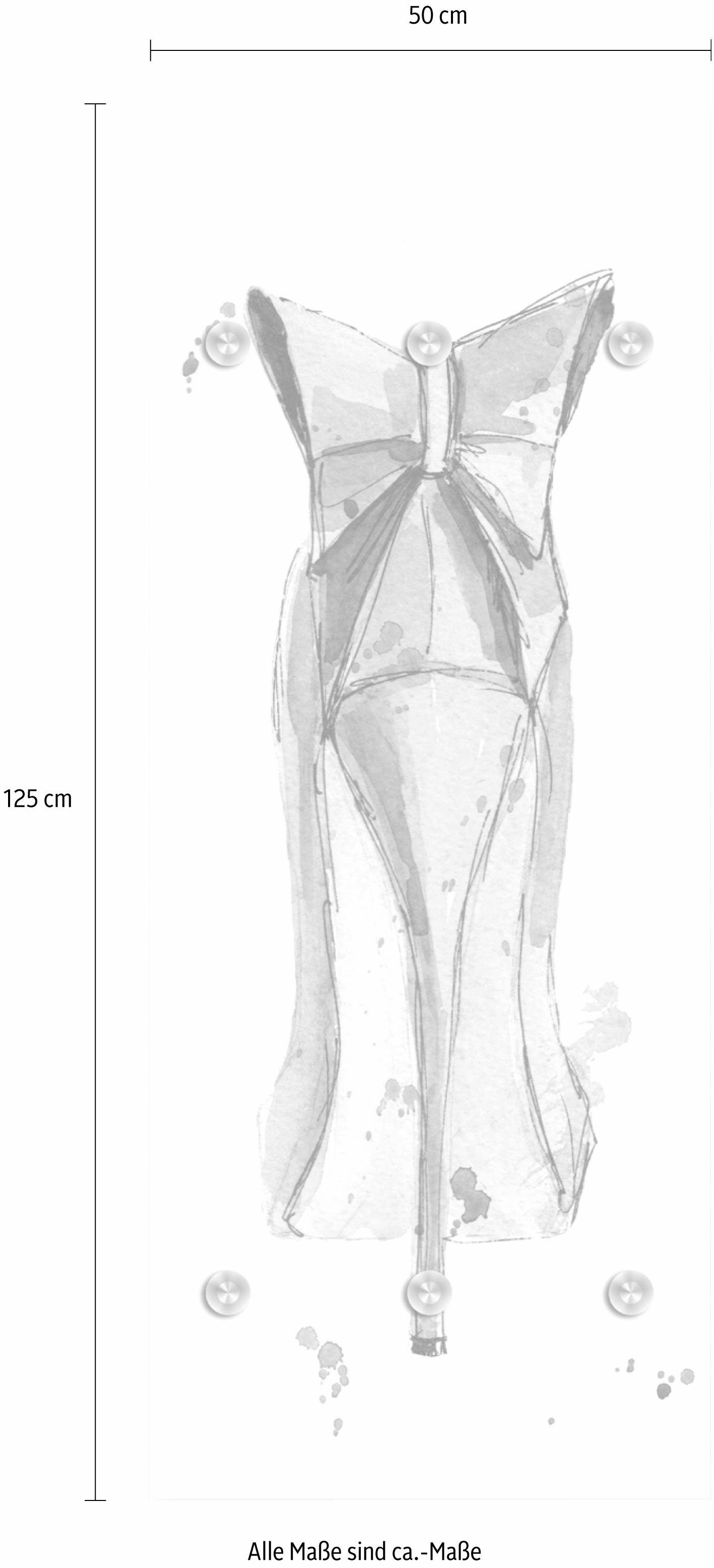 queence Kapstok Highheel van achteren met 6 haken, 50 x 120 cm