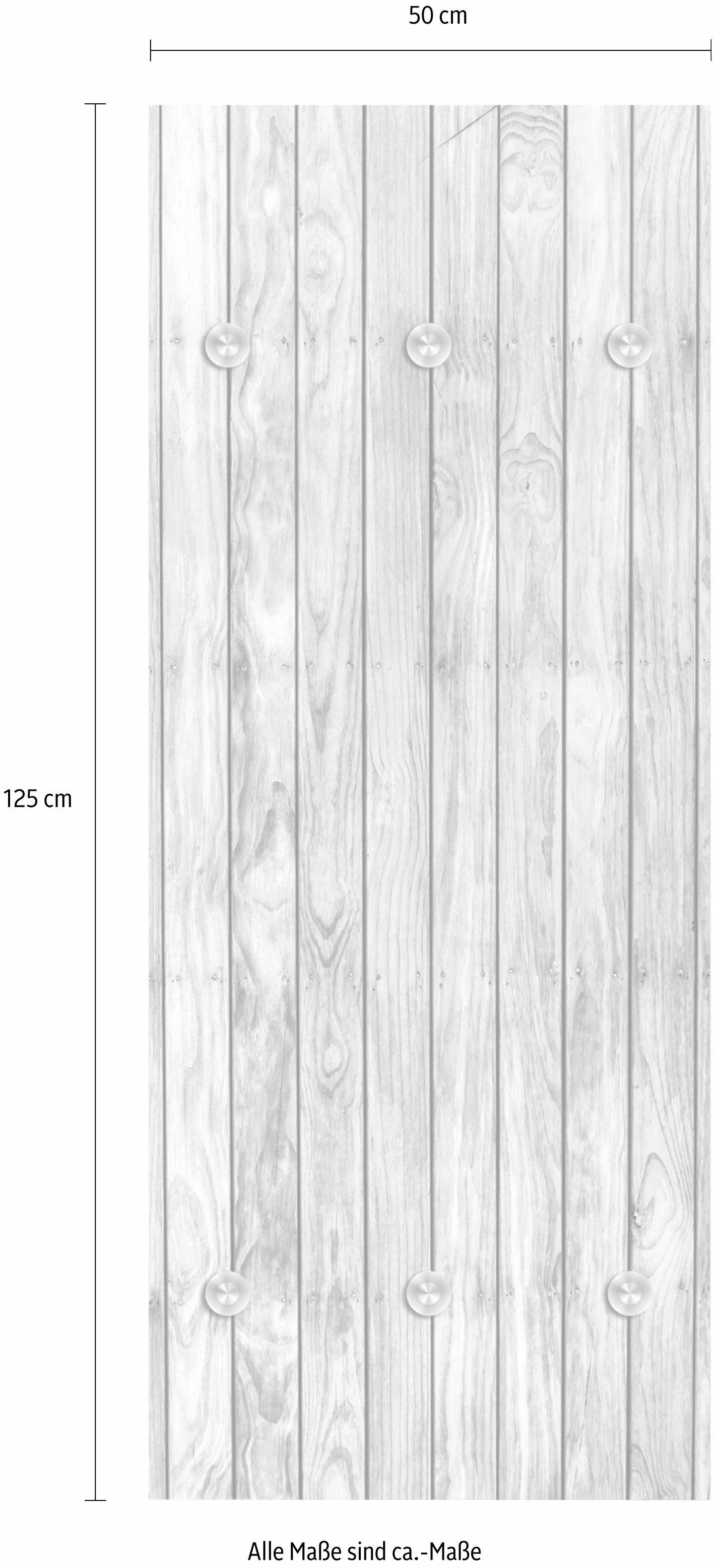 queence Kapstok Houten wand, panelen met 6 haken, 50 x 120 cm