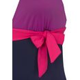 s.oliver red label beachwear badpak in colourblocking-look met een modellerend effect roze