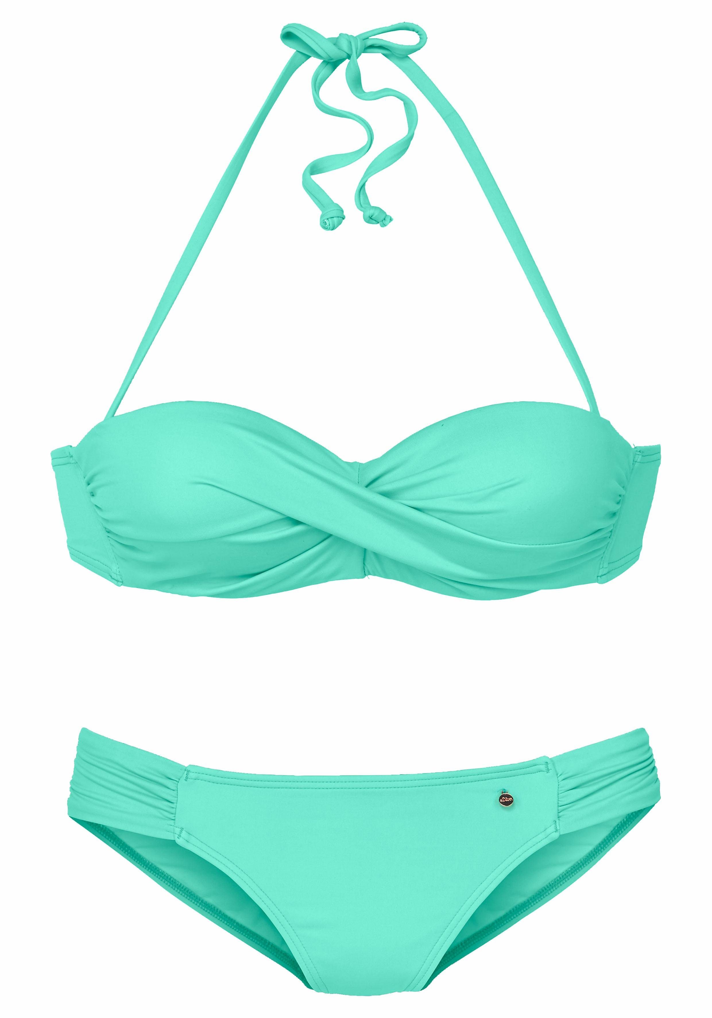 s.Oliver RED LABEL Beachwear Beugelbikini in bandeaumodel met ruches