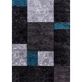 ayyildiz teppiche vloerkleed hawaï 1330 met de hand gesneden relifpatroon, woonkamer blauw