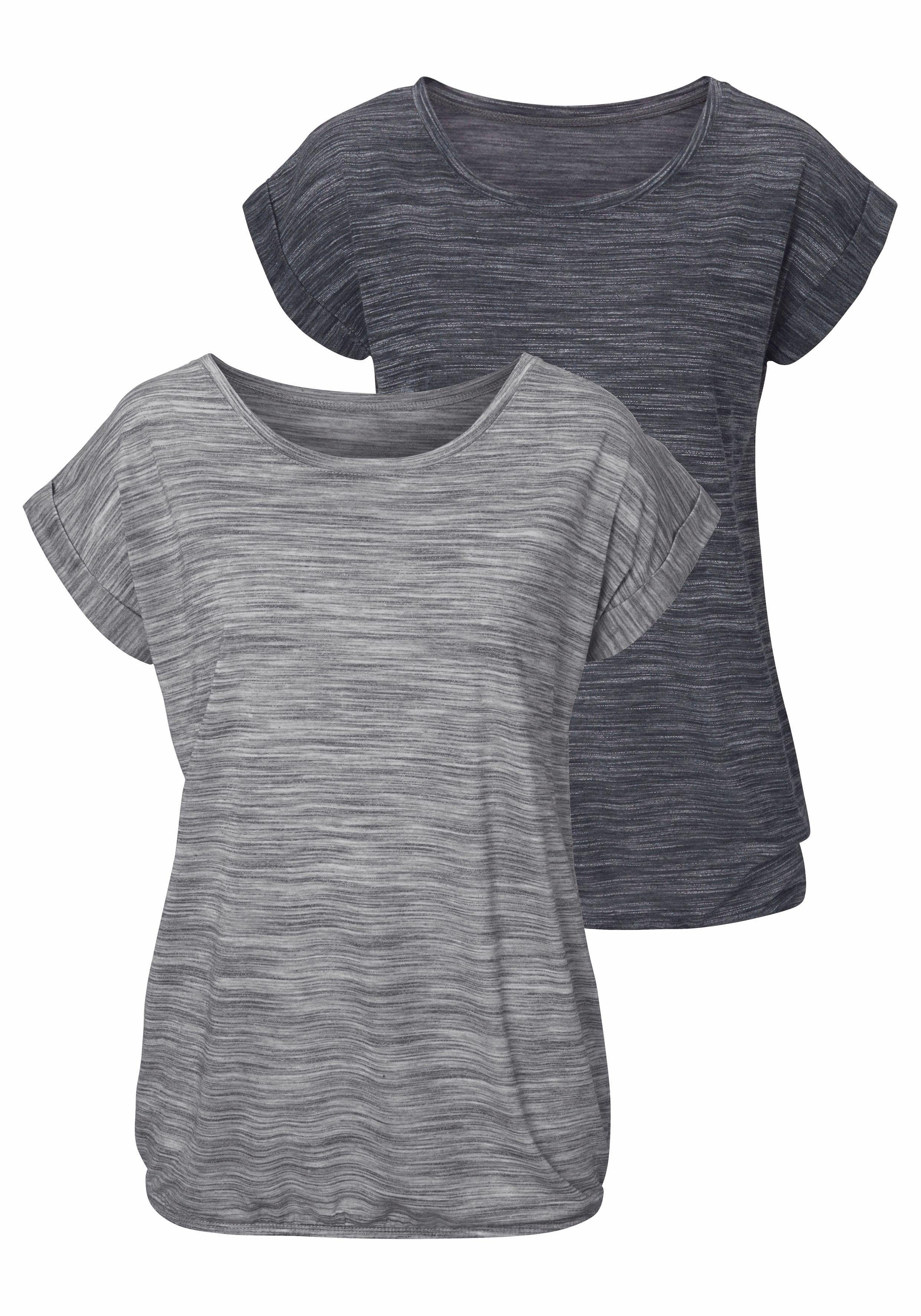Beachtime Shirt met korte mouwen Met structuureffect in een gemakkelijk te onderhouden kwaliteit (Set van 2)