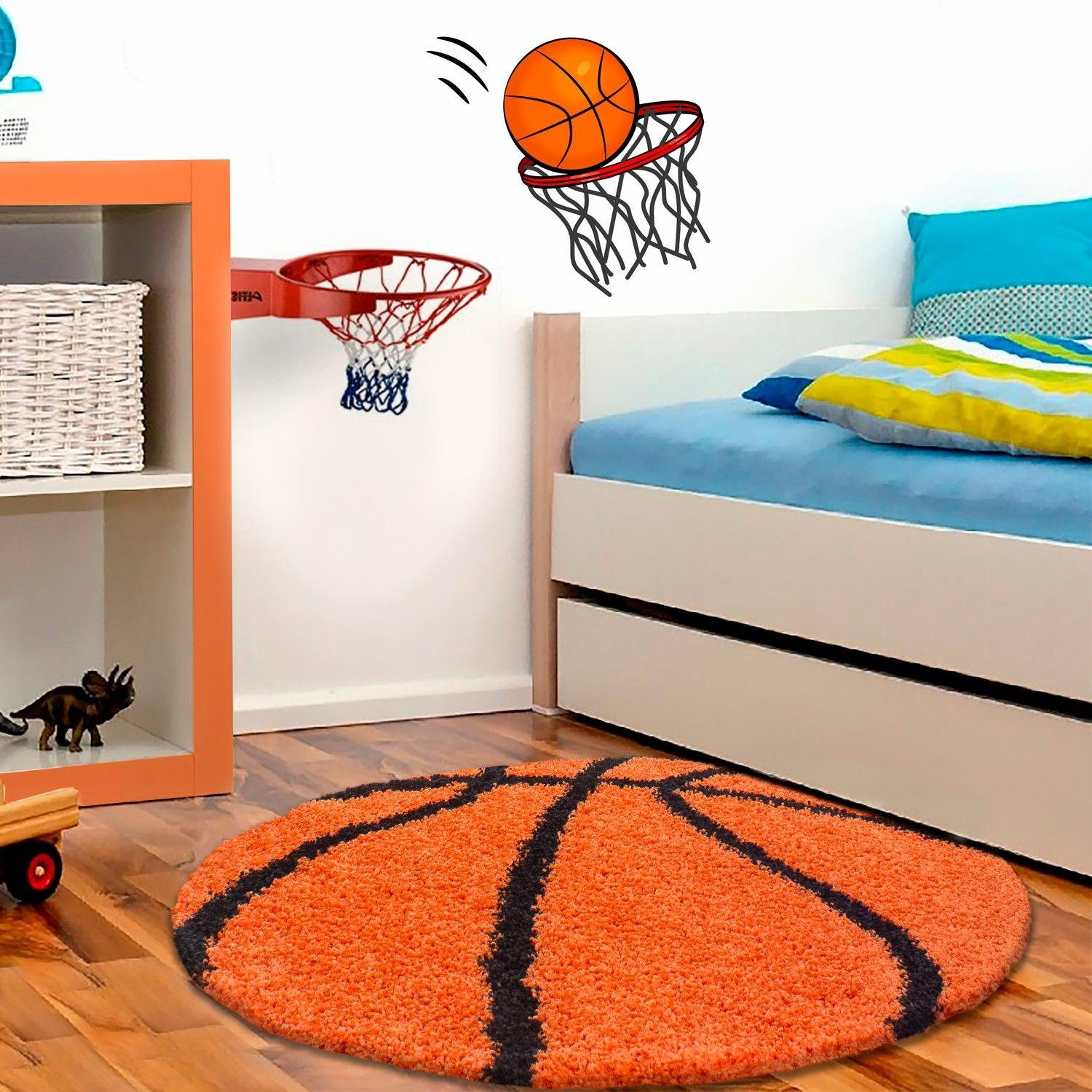 Ayyildiz Teppiche Kindervloerkleed Fun 6002 Motief basketbal, kinder- en tienerkamer