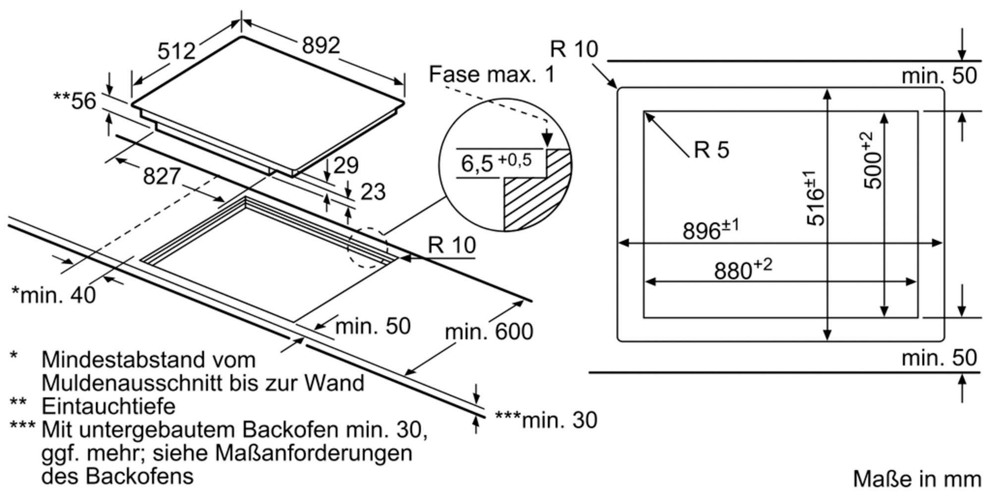 BOSCH Flex-inductiekookplaat van SCHOTT CERAN® PXV901DV1E met perfectfry-braadsensor
