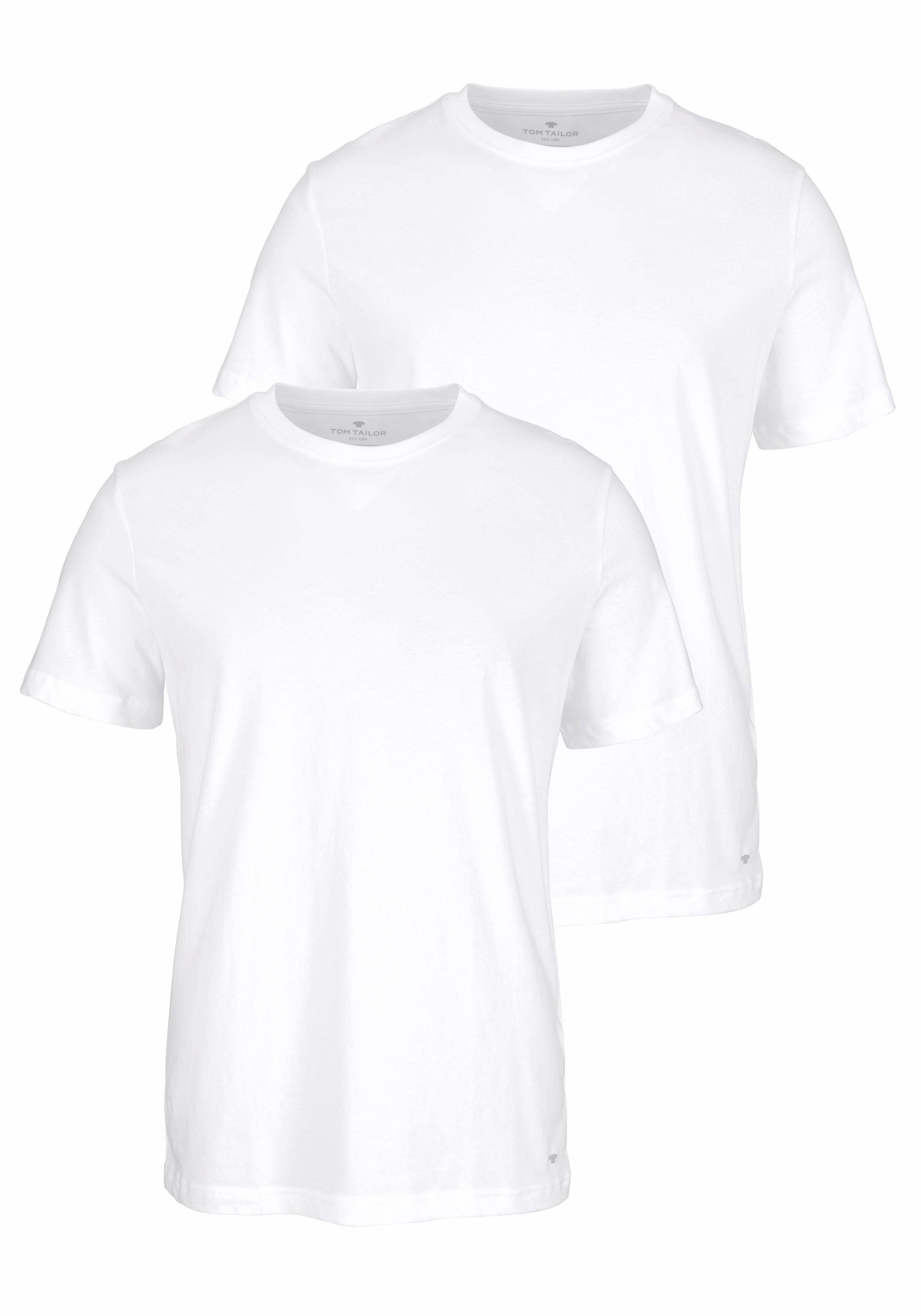 Tom Tailor T-shirt perfecte basic (Set van 2)