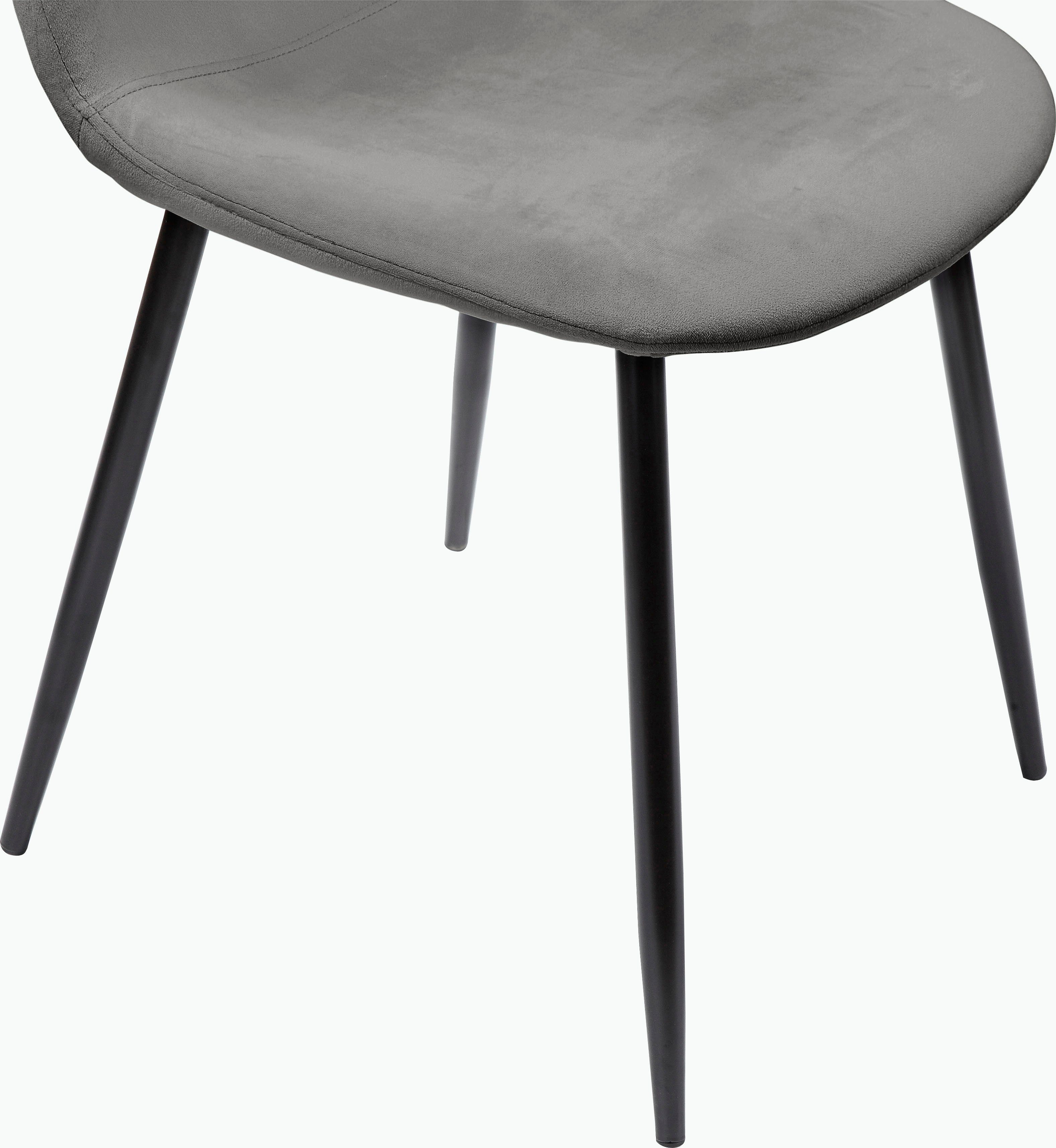 Leonique Eethoek Eadwine, TOPSELLER! Tafel plus 4 stoelen, zitgroep bestaande uit eettafel 160 cm en 4 eetkamerstoelen, gestoffeerde stoelen (set, 5-delig)
