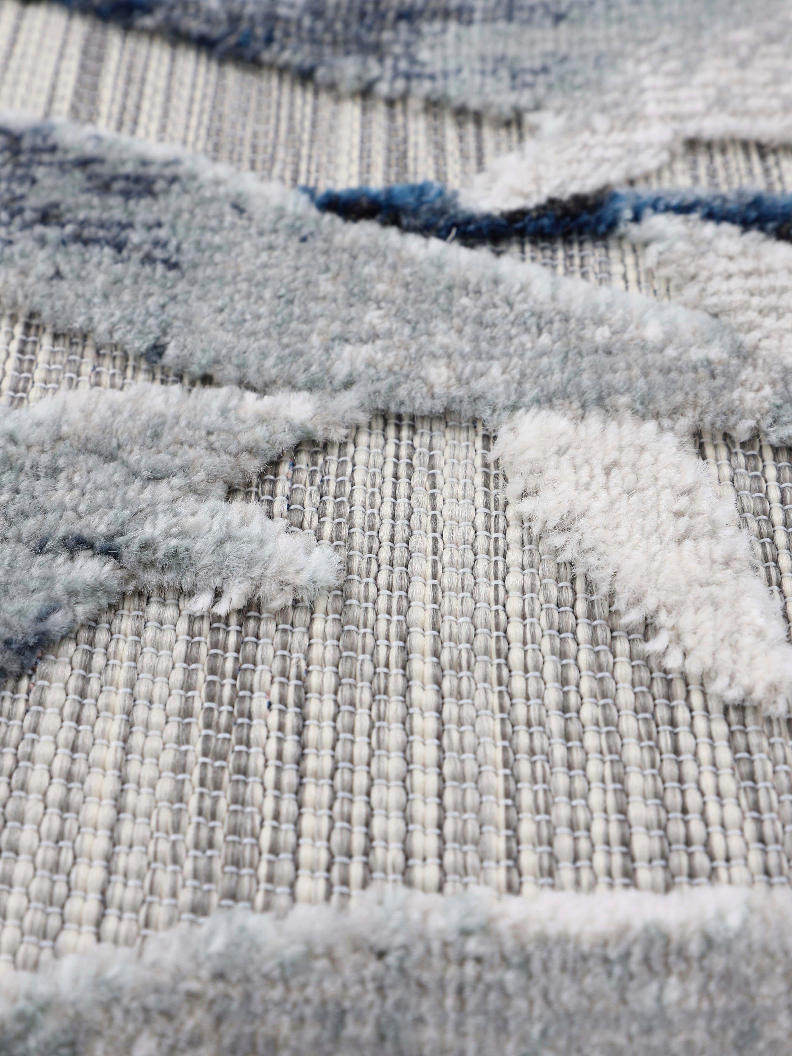 carpetfine Vloerkleed Deja 100 robust vlakweefsel, motief - florale palmbladeren, hoog-laag effect