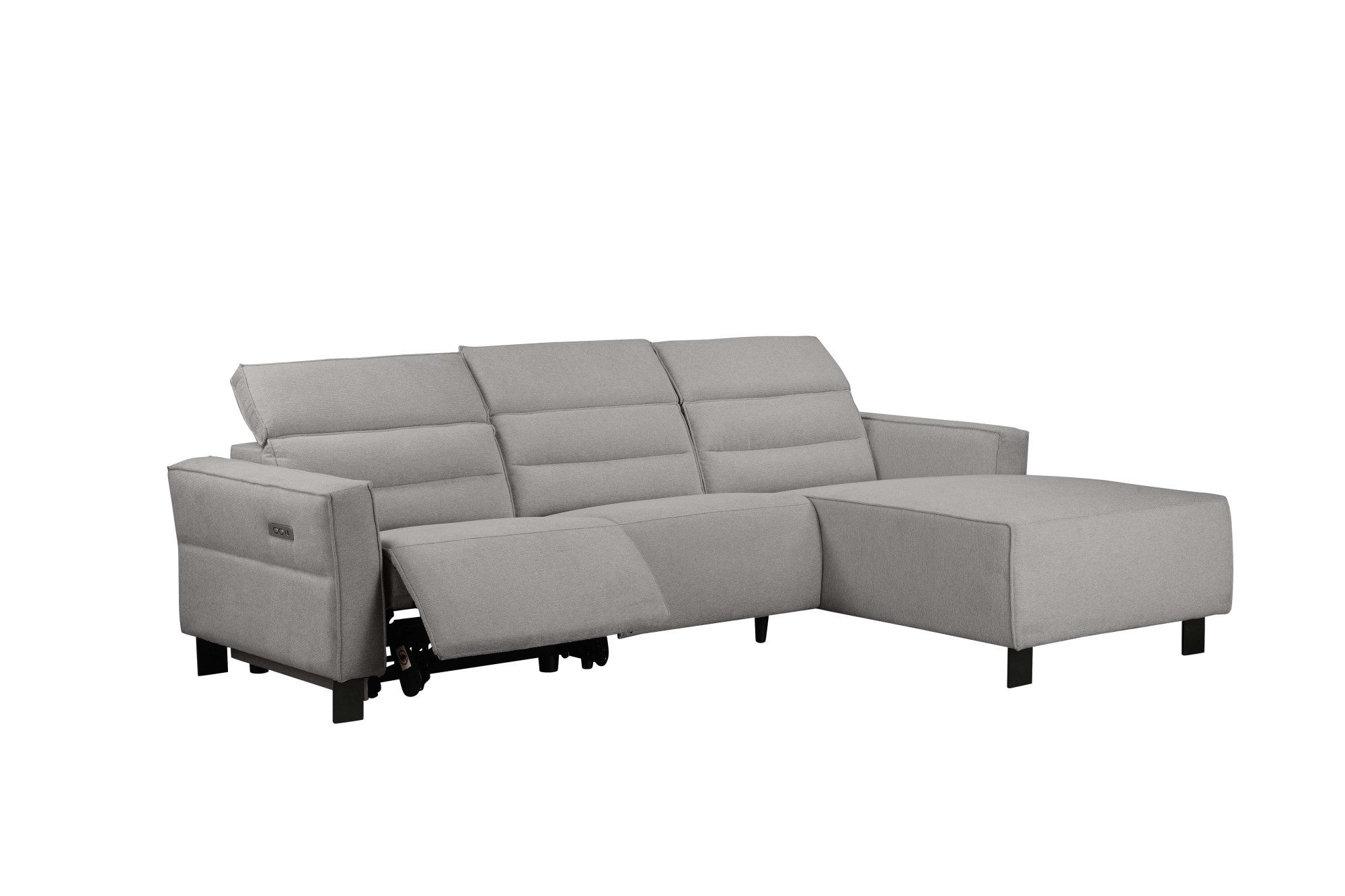 Places of Style Hoekbank Carpari, L-vorm, 263 cm, handmatige of elektrische relaxfunctie