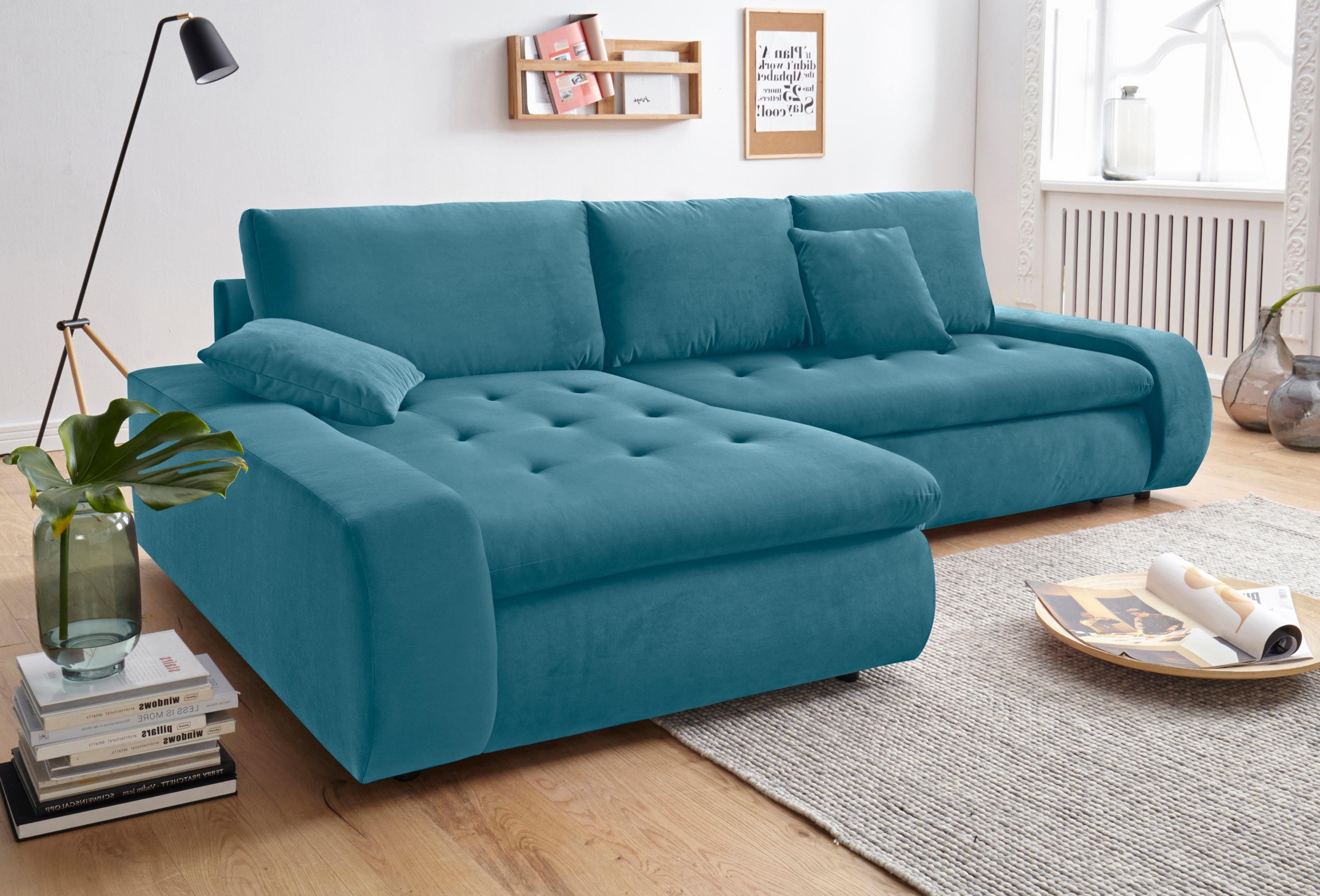TRENDMANUFAKTUR Hoekbank Indie II, geweldige afwerking, comfortabel en aangenaam om op te zitten