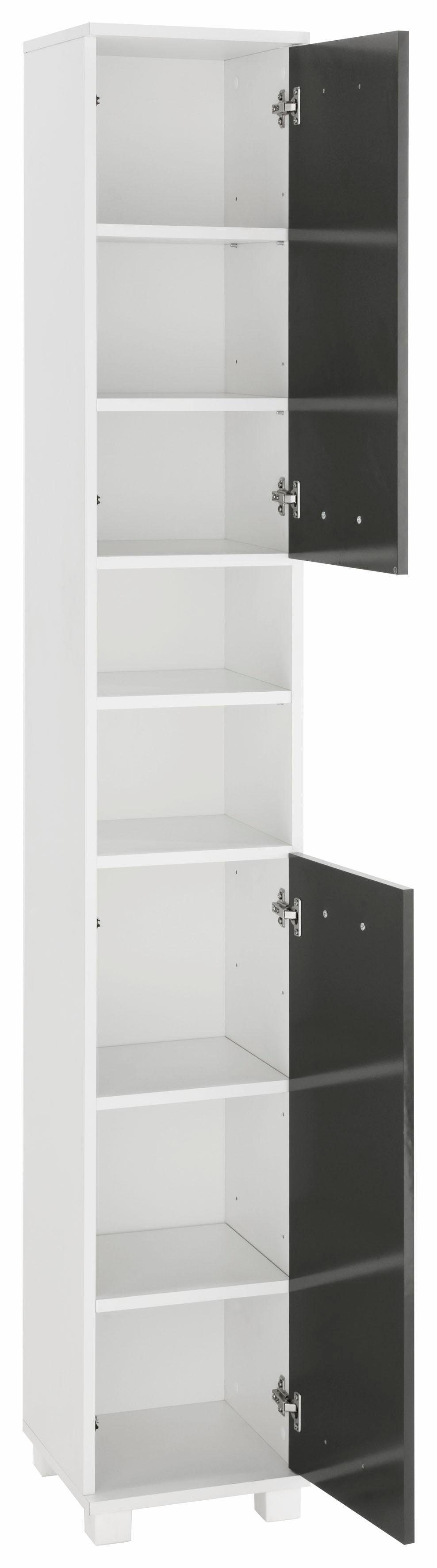 Schildmeyer Hoge kast Colli in verschillende kleuren Hoogte 193,7 cm, badkamerkast met metalen handgrepen, legplanken