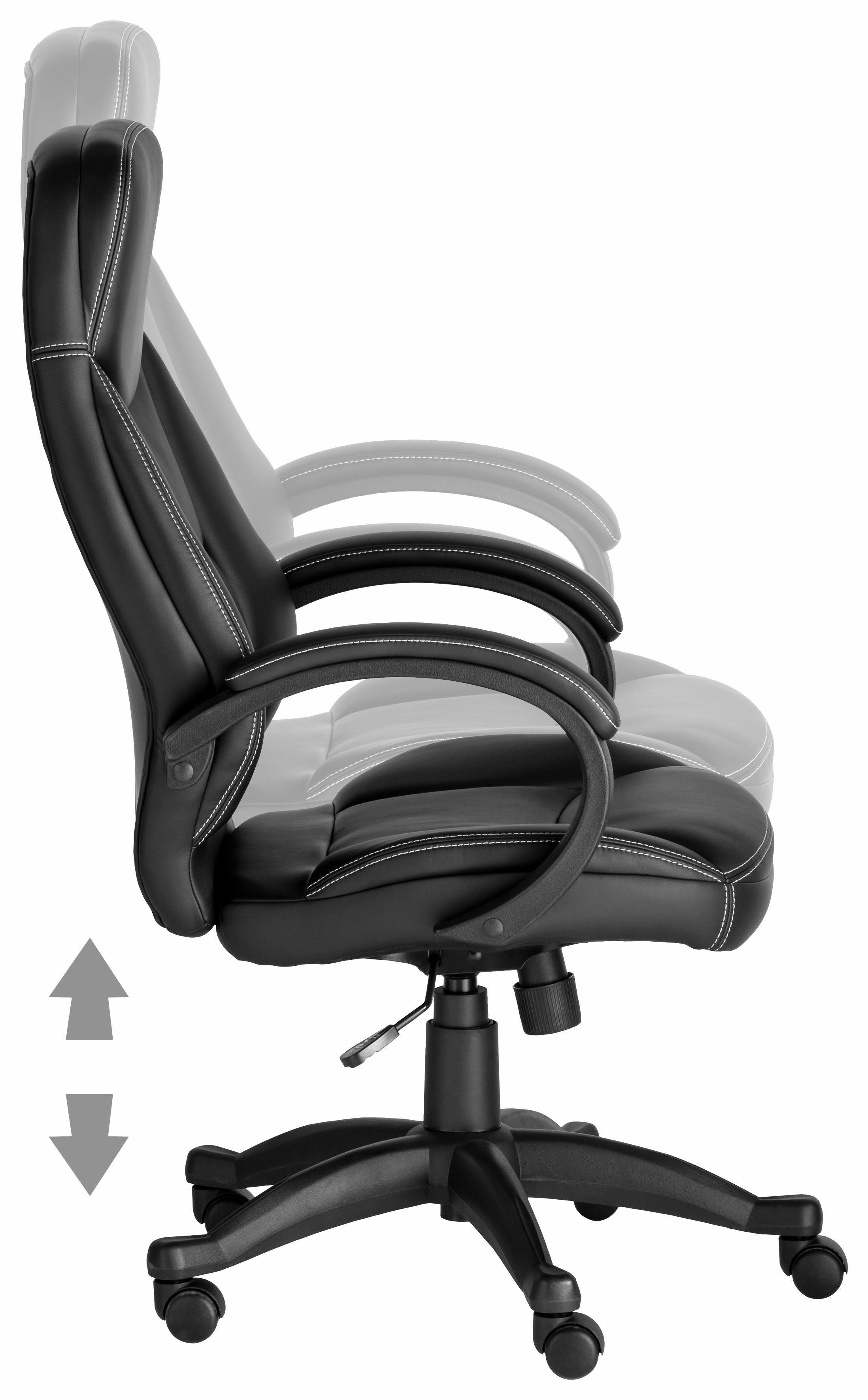 INOSIGN Bureaustoel Veronika, Bureaustoel, comfortabel gepolsterd, kunstleer