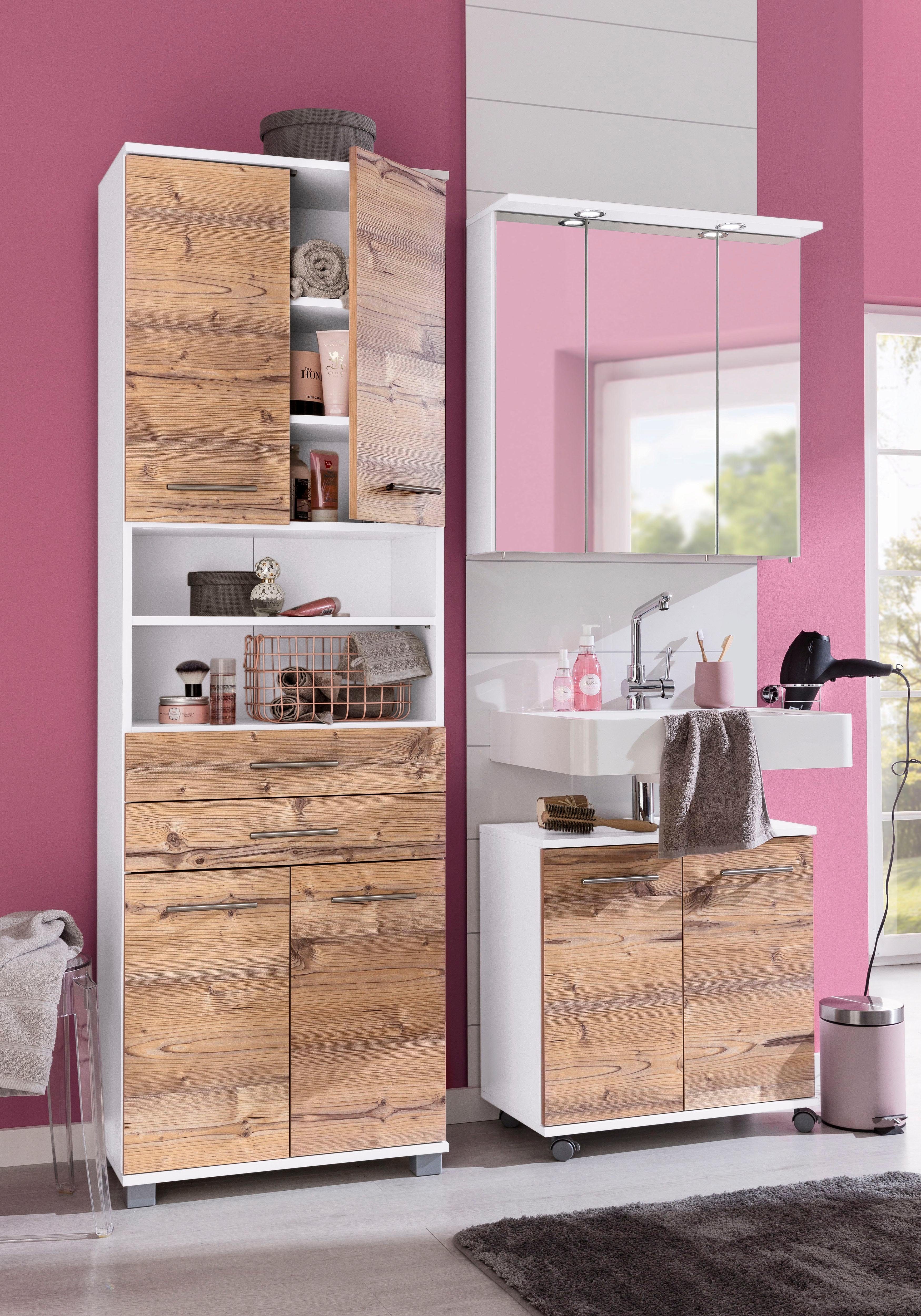 welltime Wastafelonderkast Emmi, breedte 59 cm Siphonaansluiting, metalen beslag