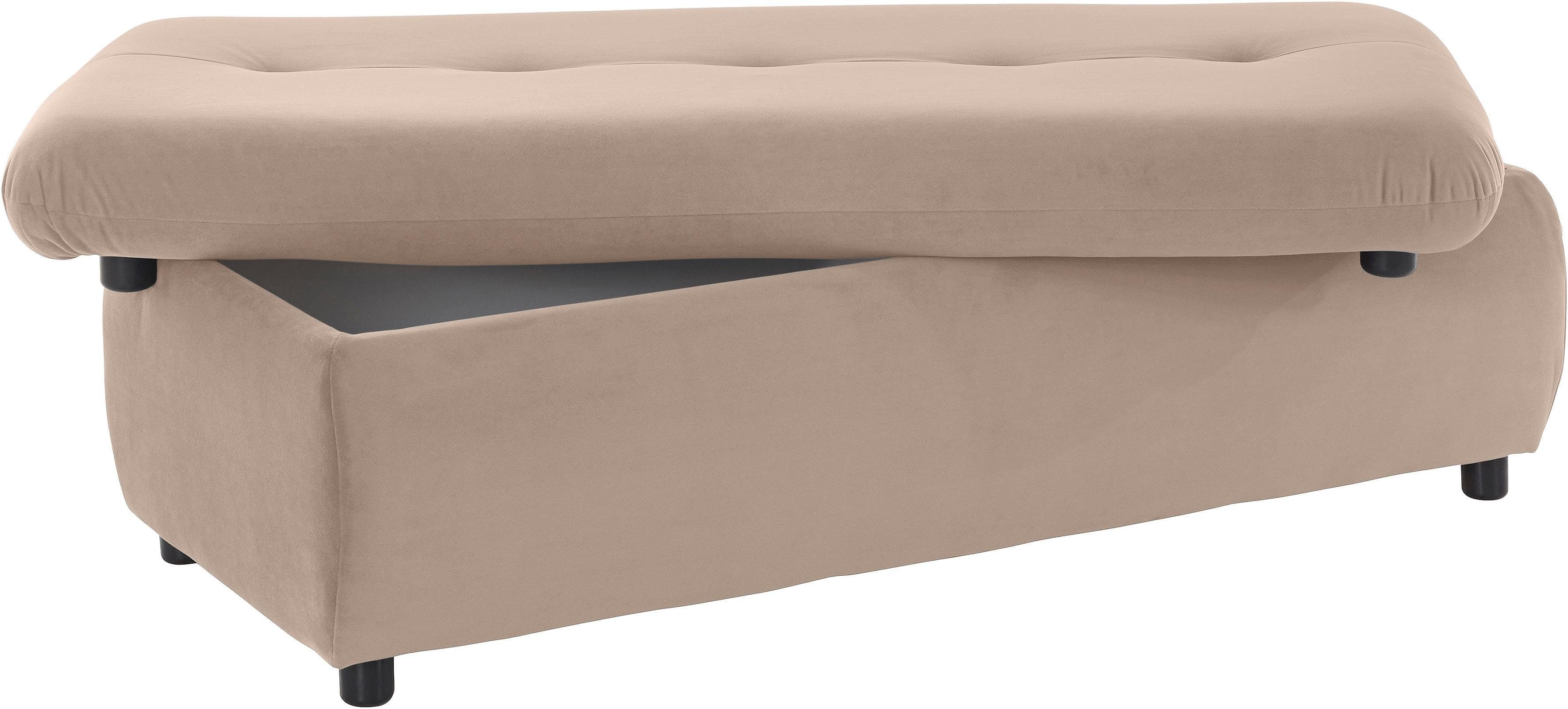 TRENDMANUFAKTUR Hocker Indie II, comfortabele bankhocker met opbergruimte onder de zitting