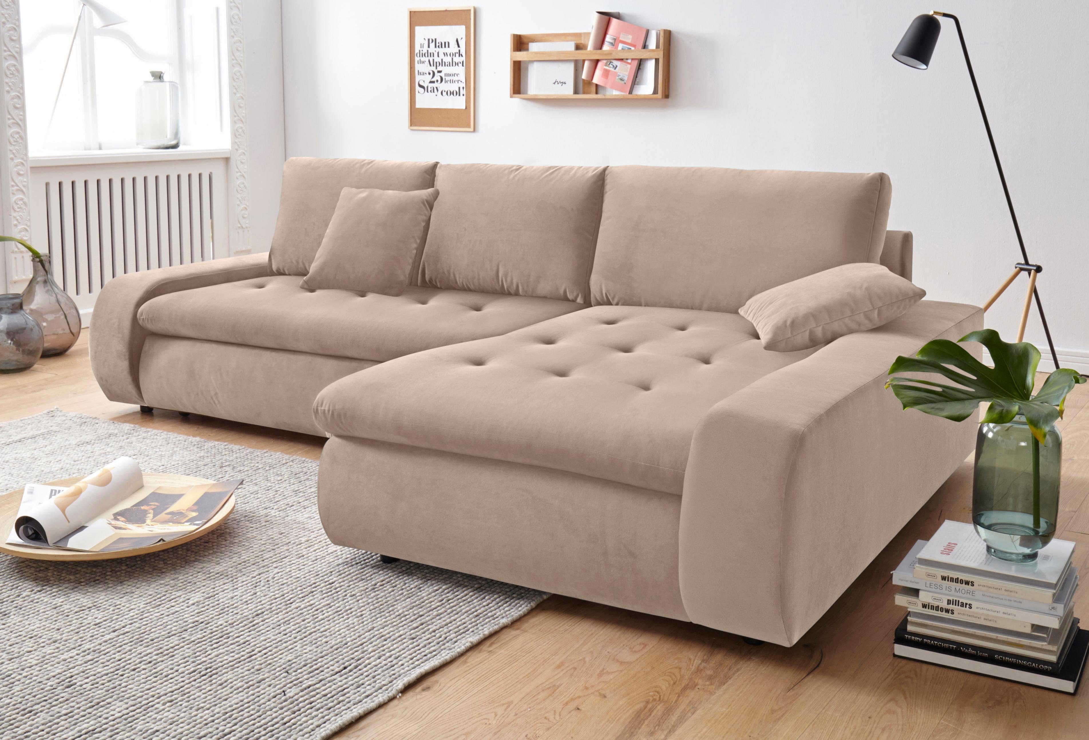 TRENDMANUFAKTUR Hoekbank Indie II, geweldige afwerking, comfortabel en aangenaam om op te zitten