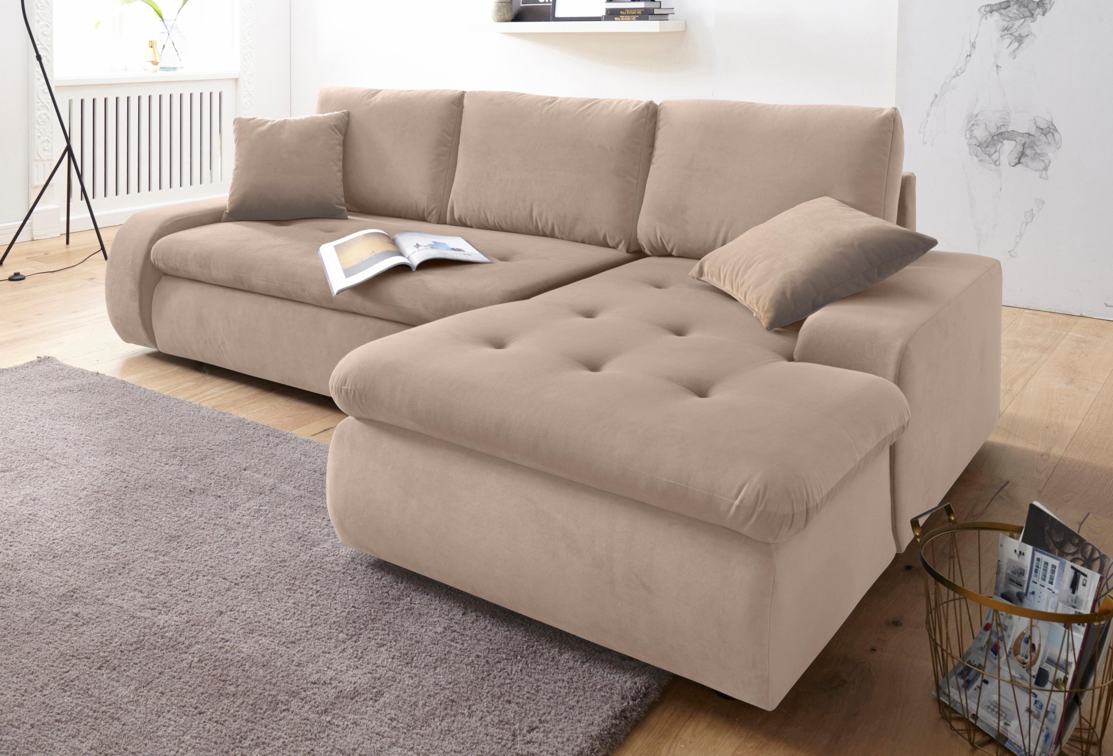 TRENDMANUFAKTUR Hoekbank Indie II, geweldige afwerking, comfortabel en aangenaam om op te zitten