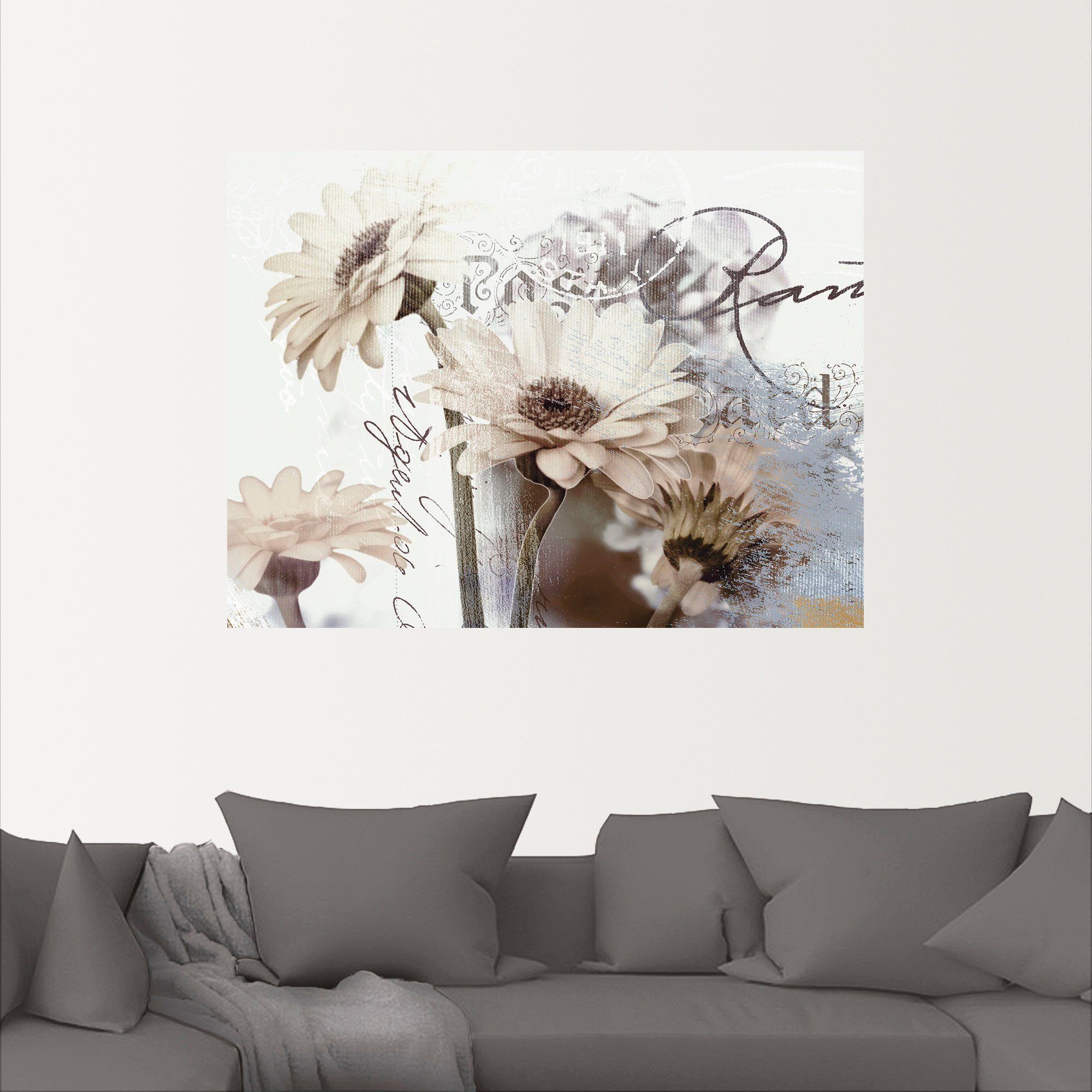 Artland Artprint Gerbera's_Detail als artprint op linnen, poster, muursticker in verschillende maten