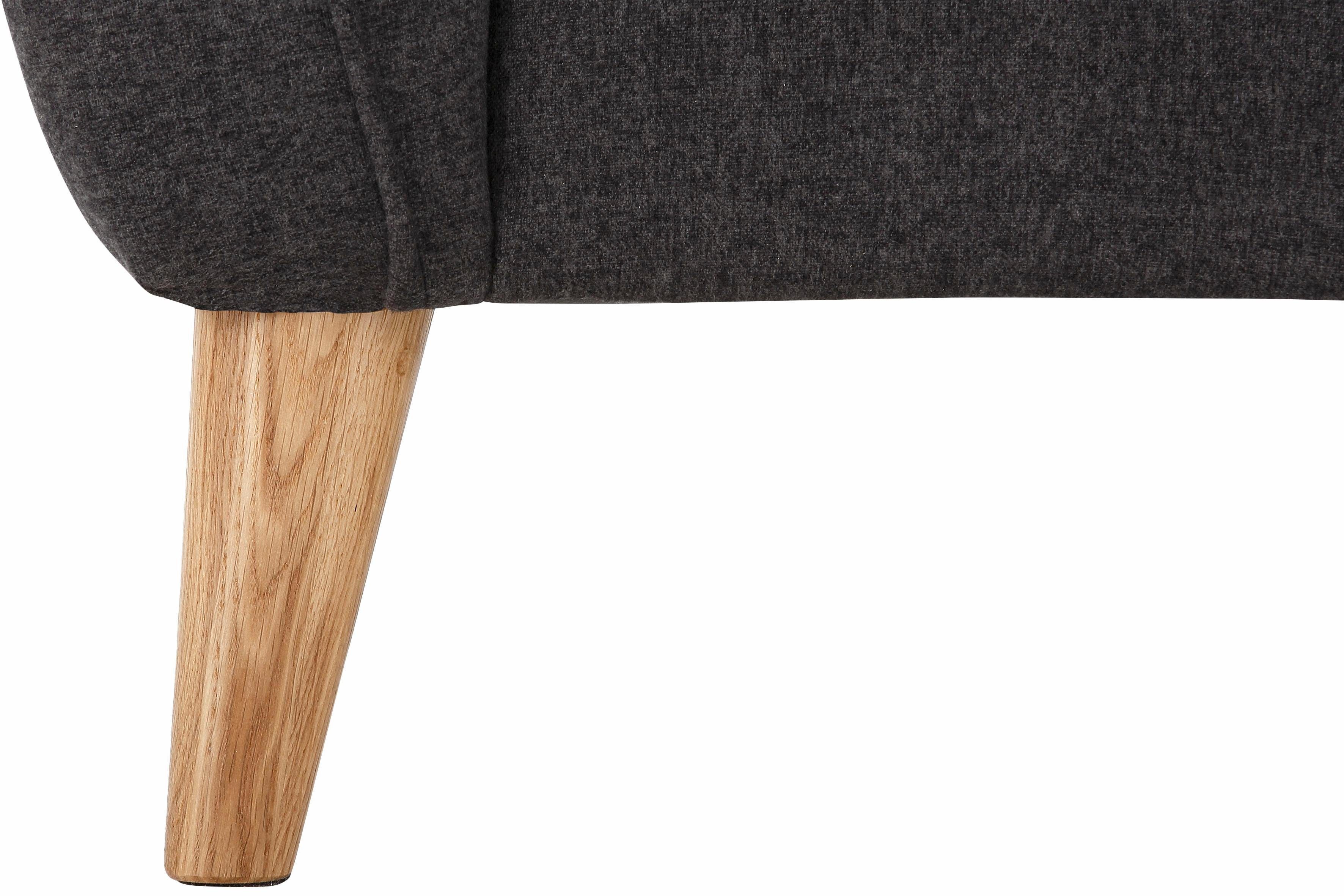 Home affaire Zithoek MARSEILLE XXL 349cm, U-vorm, ottomane rechts/links kiesbaar Massief houten poten van eiken, in verschillend overtrekken en kleurvarianten