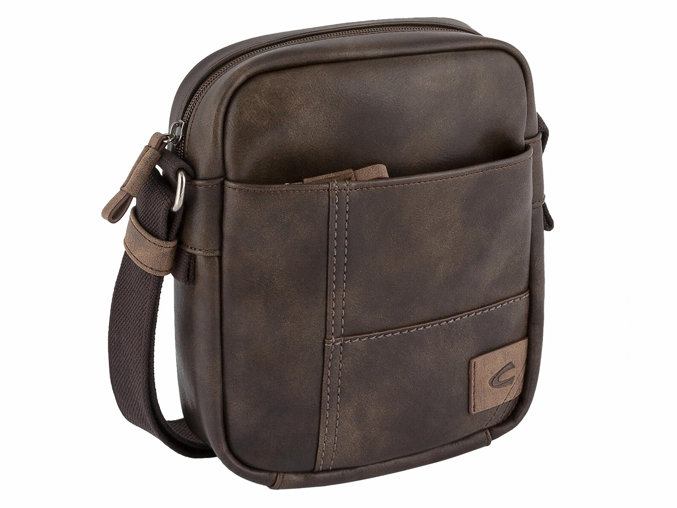 camel active Schoudertas Laos praktisch functionele dagelijkse metgezel met veel sportieve details heren schoudertassen maat 19x23x7 cm bruin