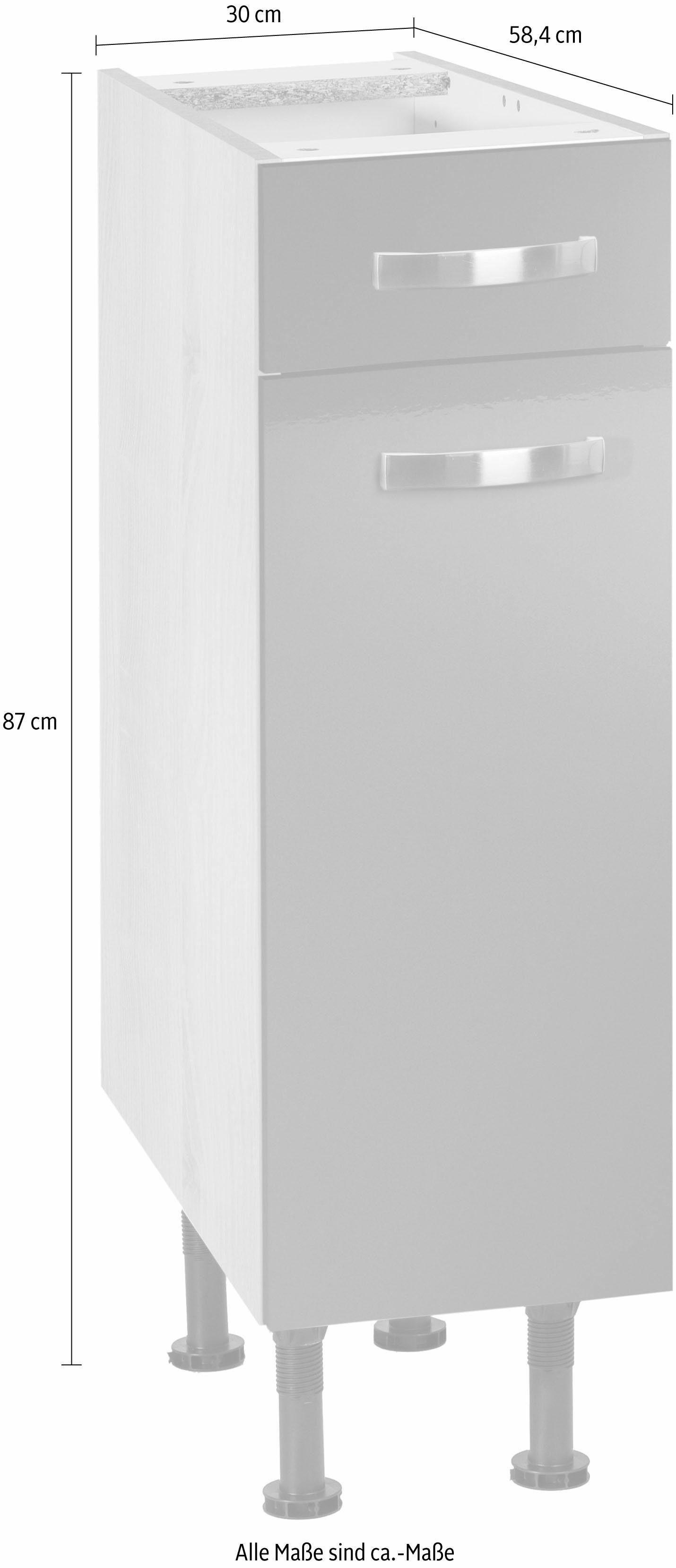 OPTIFIT Onderkast Cara Breedte 30 cm, volledig uittrekbaar en soft-closefunctie