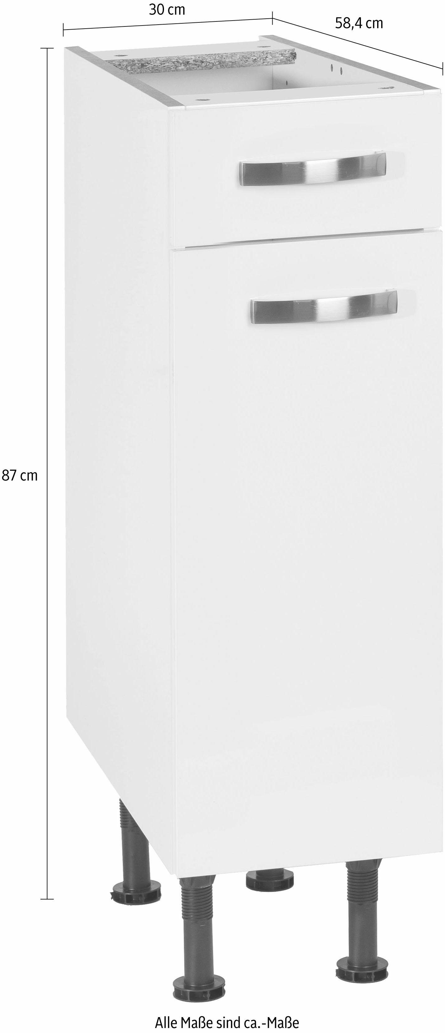 OPTIFIT Onderkast Cara Breedte 30 cm, volledig uittrekbaar en soft-closefunctie