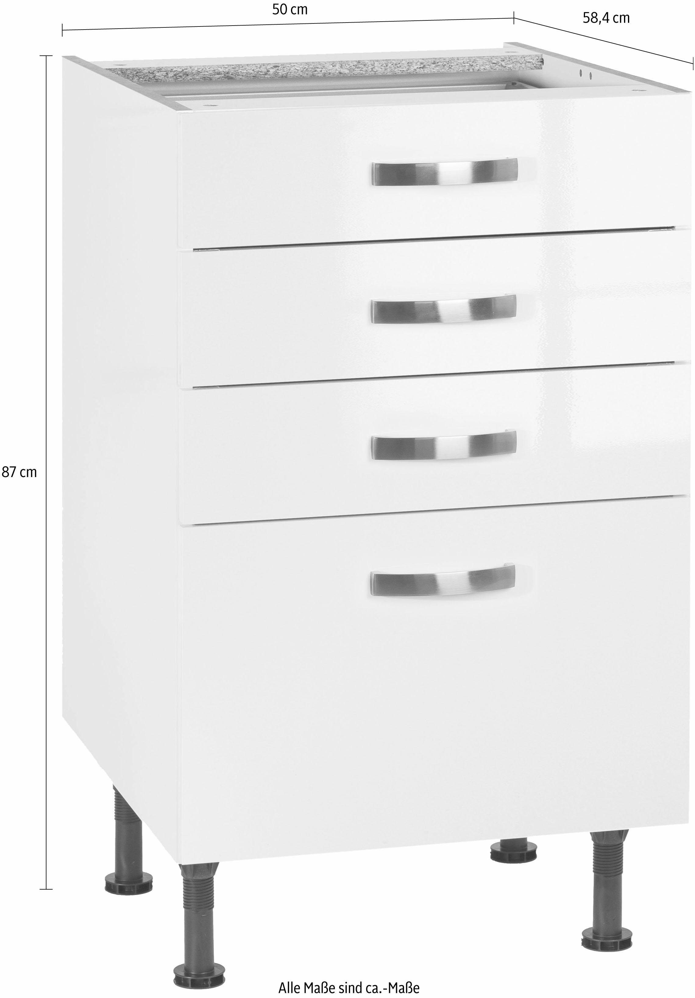 OPTIFIT Onderkast Cara Breedte 50 cm, met volledig uittrekbare laden en soft-closefunctie