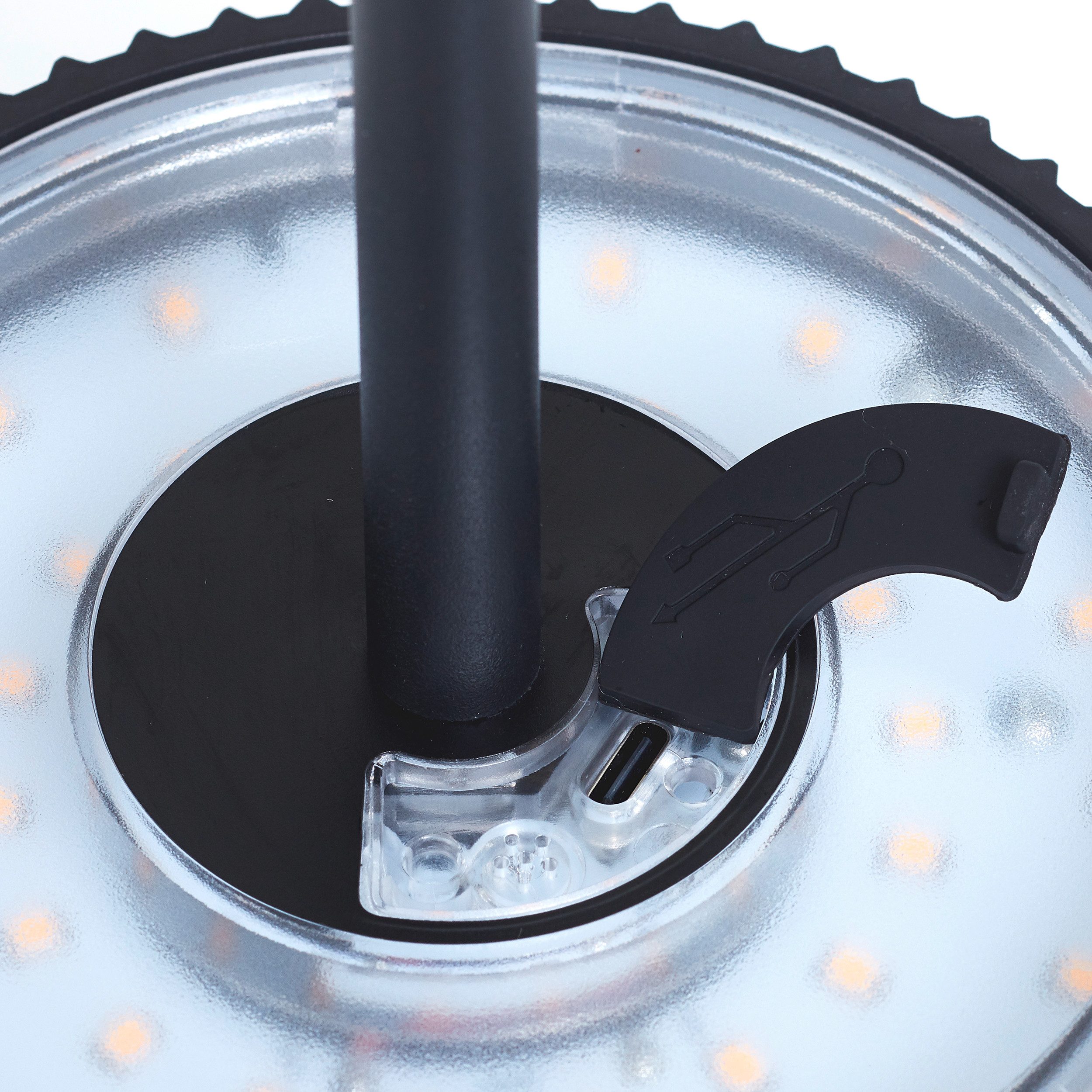 Brilliant Leuchten Led-vloerlamp voor buiten Macobo LED accu-lamp, 125 cm, 340 lm, 3000 K, touchdimmer, zwart mat (1 stuk)