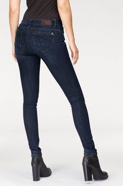 g-star raw skinny fit jeans midge zip met ritszakken achter blauw