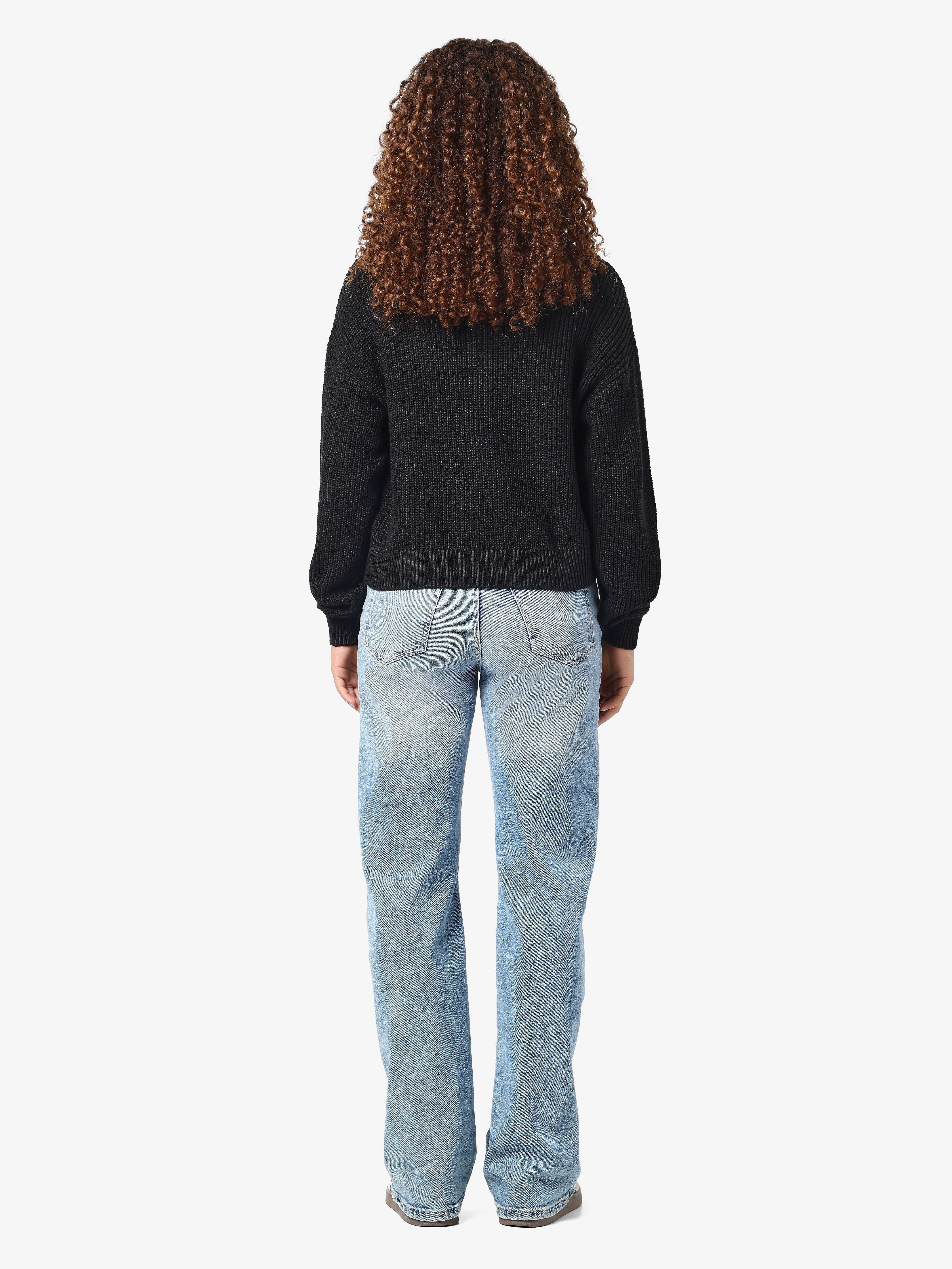 Noisy may Trui met ronde hals NMMAYSA L/S O-NECK KNIT NOOS