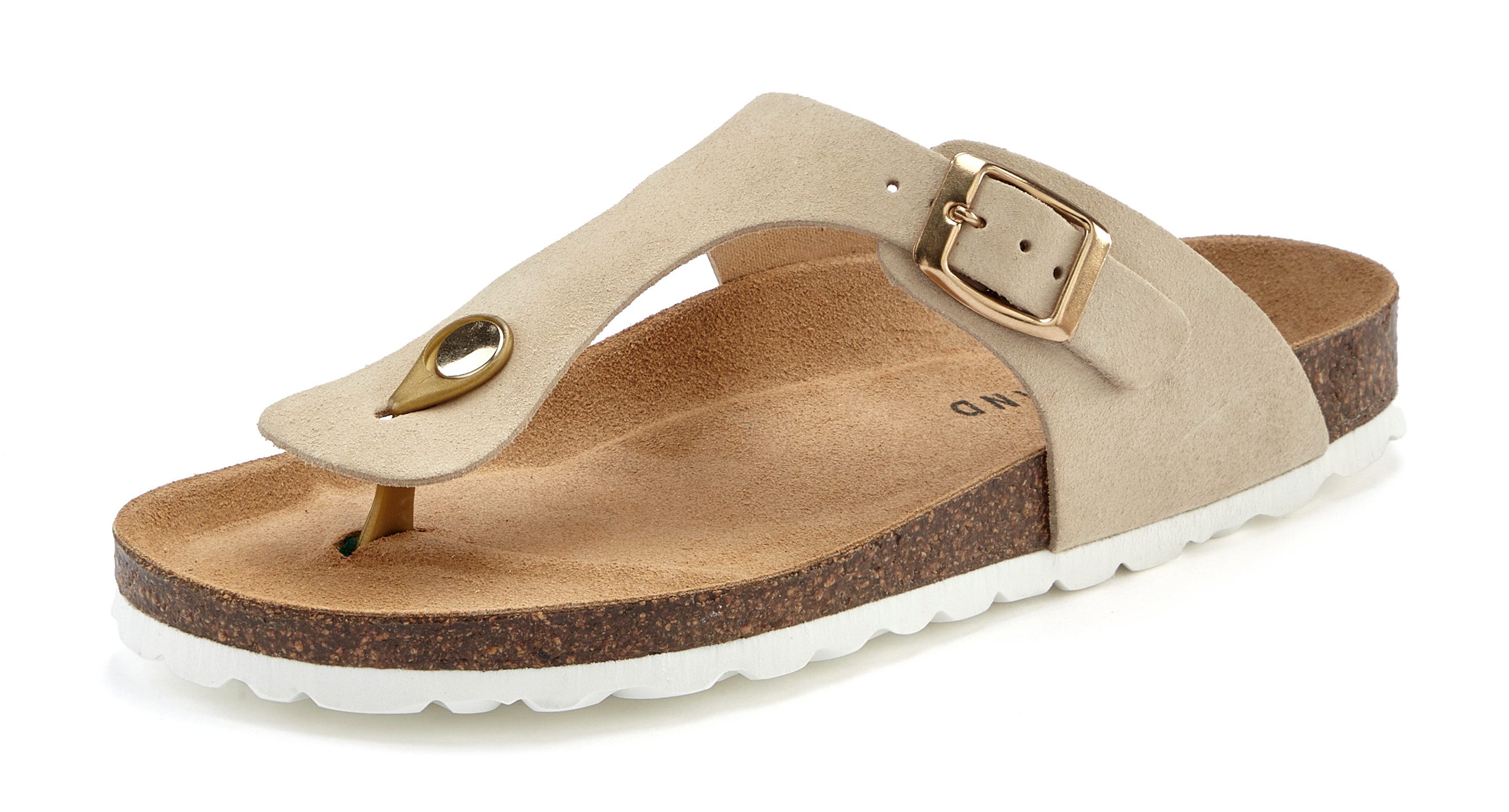 Elbsand Slippers Mule, Sandalen, open schoen van hoogwaardig leer met comfortabel kurken voetbed, unisex