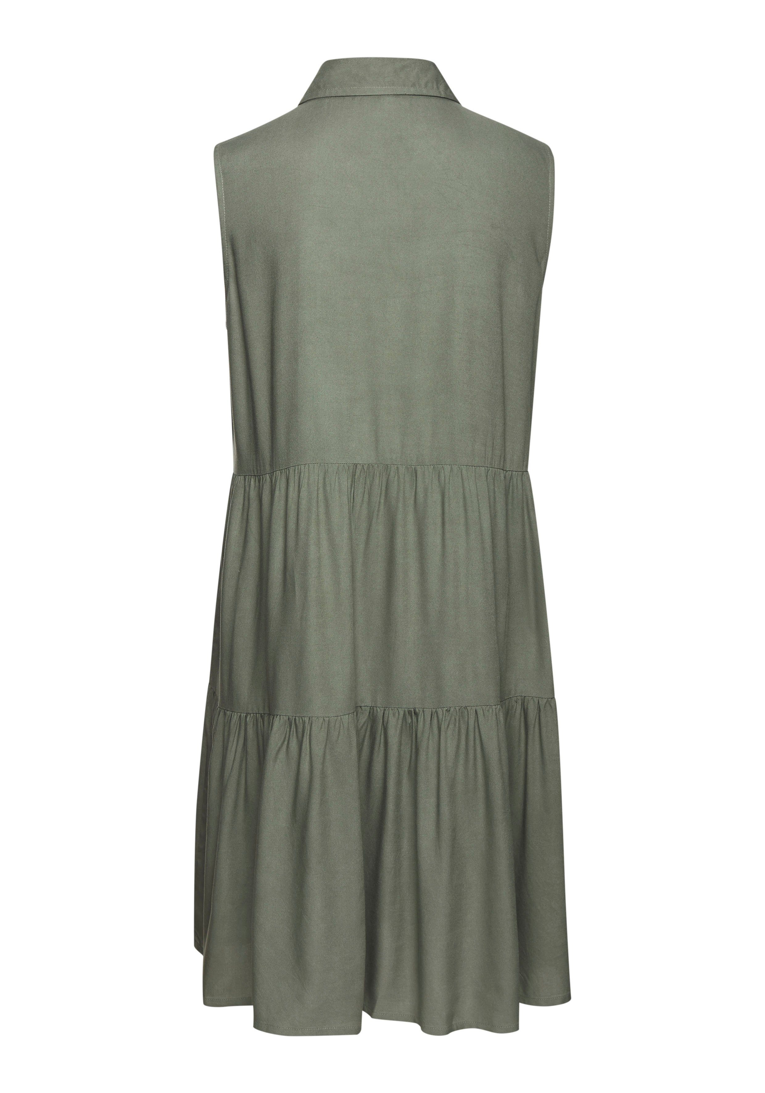 Vivance Zomerjurk van geweven viscose, blousejurk met knoopsluiting en overhemdkraag