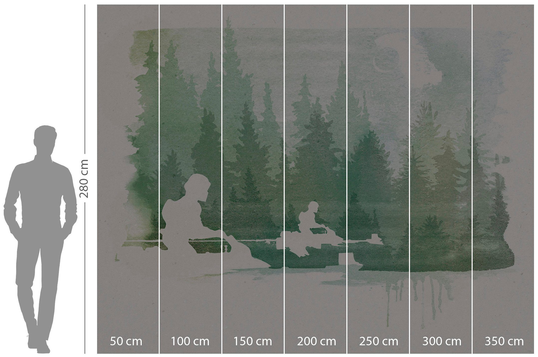 Komar Vliesbehang Digitale print vlies - Star Wars Endor Speeders - Afmeting 350 x 280 cm