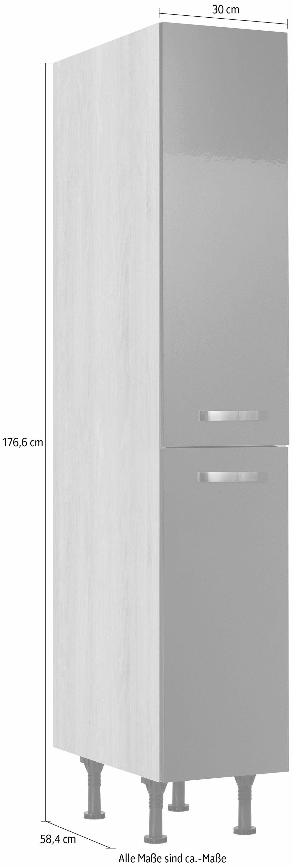 OPTIFIT Apothekerskast Cara met 2 volledig uittrekbare laden en 4 legplanken, in hoogte verstelbare poten, breedte 30 cm