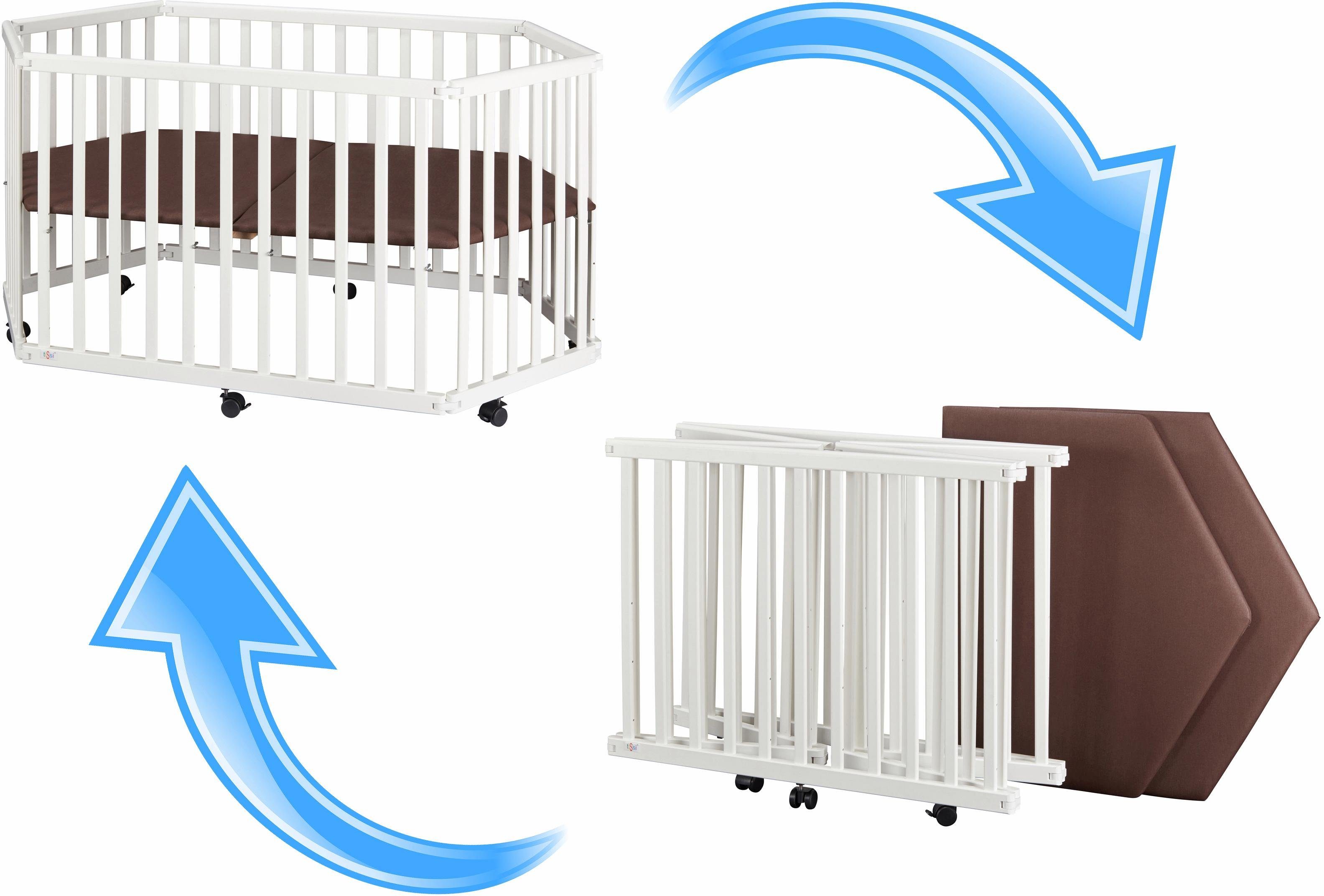 tiSsi® Box Wit, 6-hoekig inklapbaar, made in europe