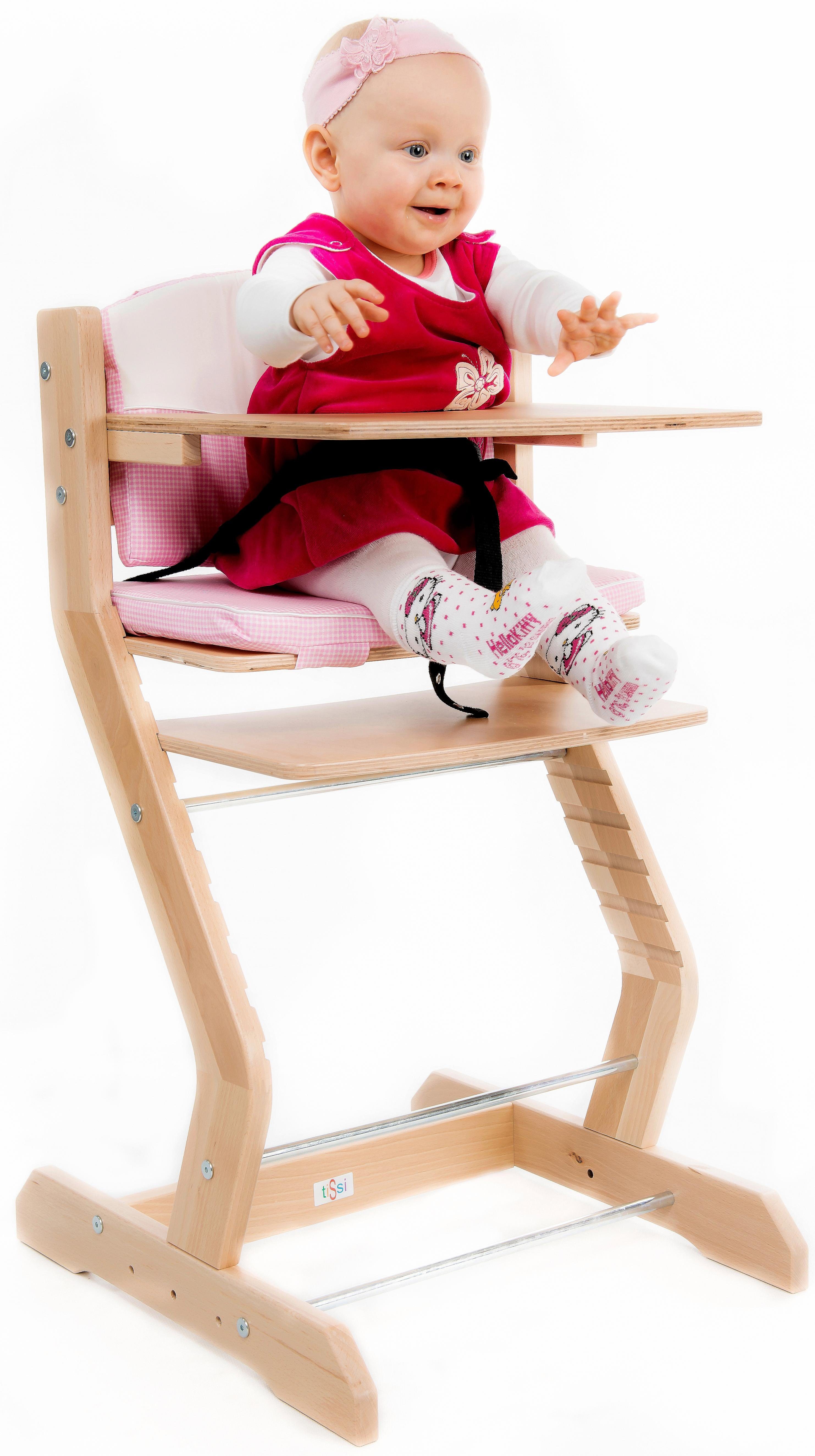 tiSsi® Kinderstoeltafeltje Legplank van hout voor kinderstoel, ecru