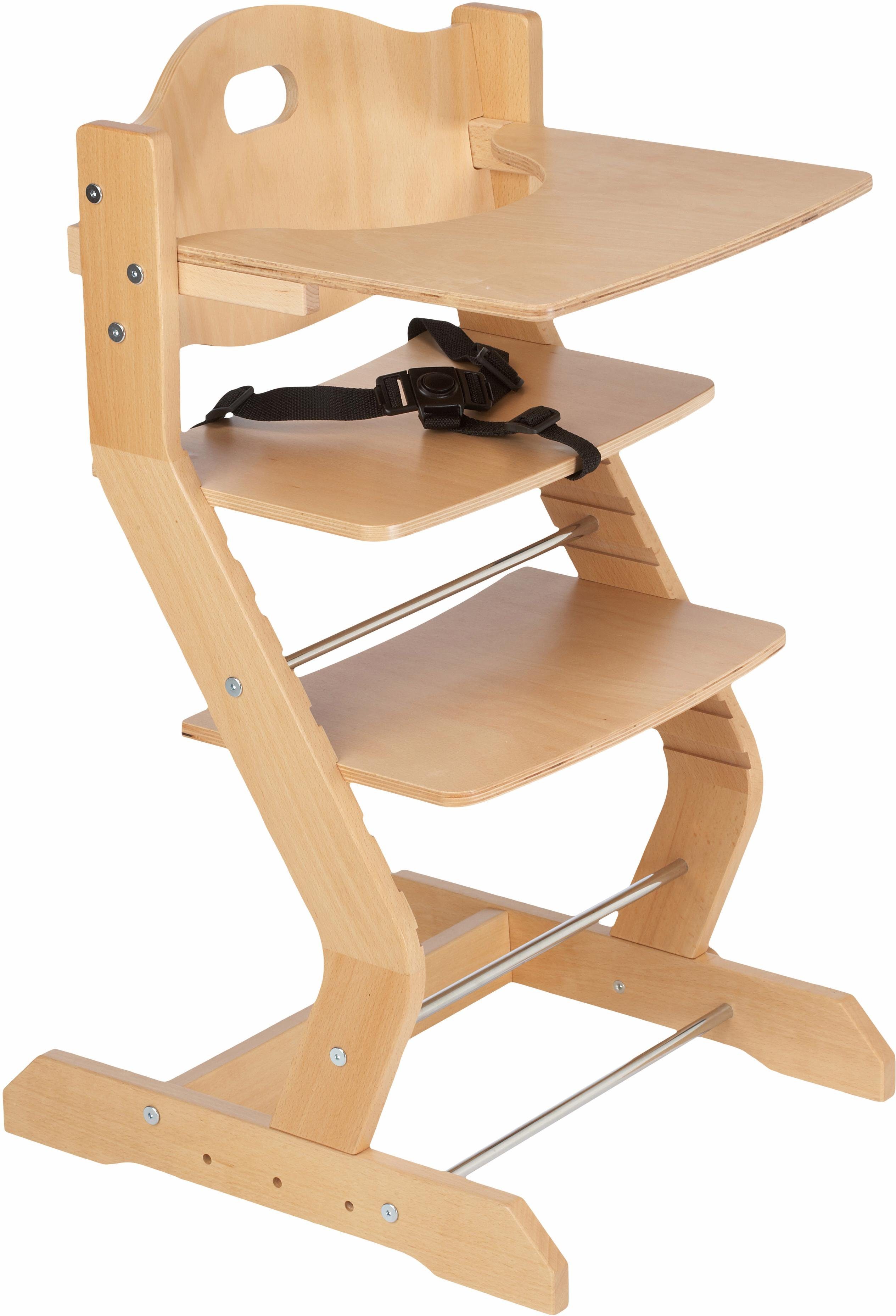 tiSsi® Kinderstoeltafeltje Legplank van hout voor kinderstoel, ecru
