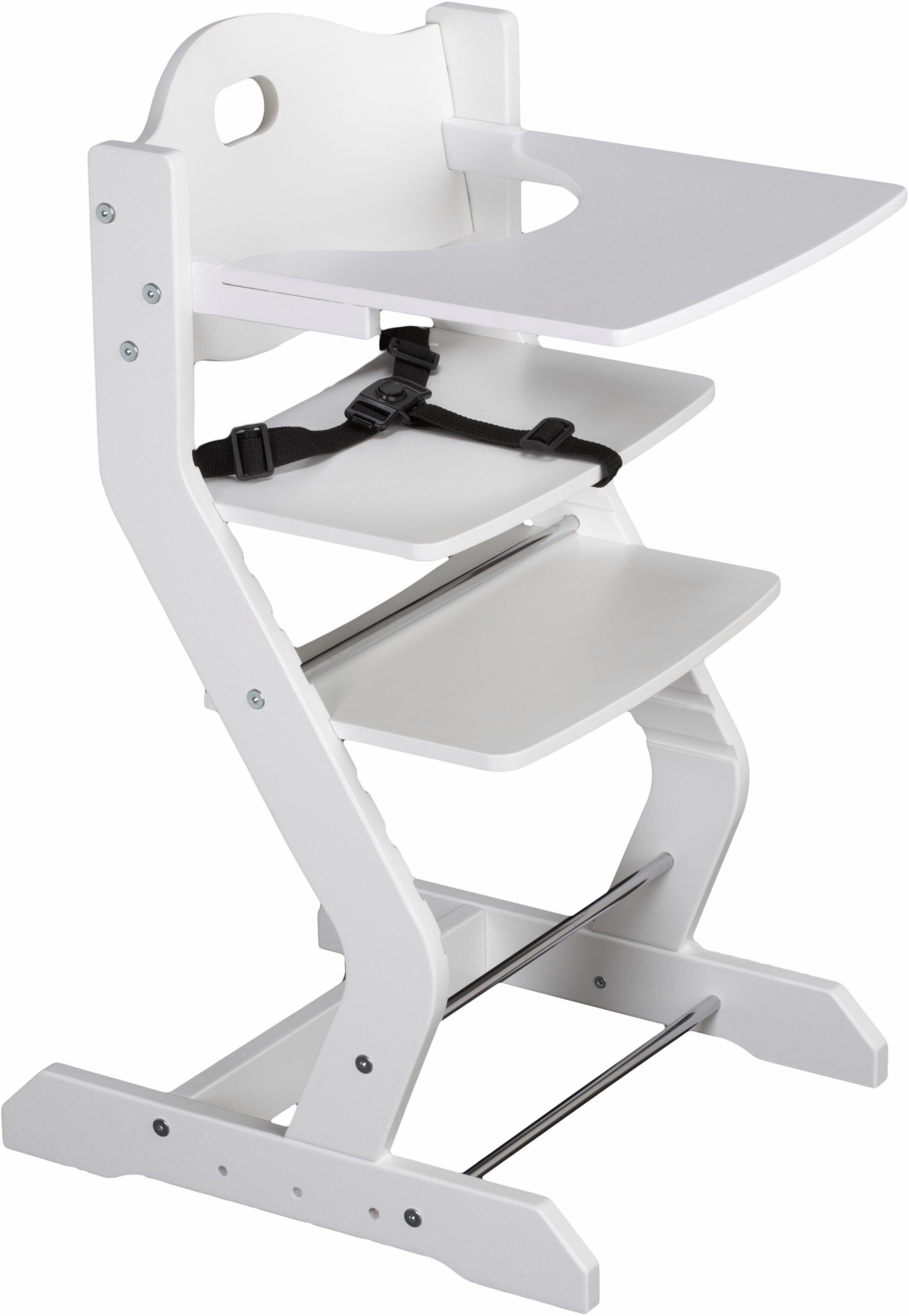 tiSsi® Kinderstoeltafeltje Legplank van hout voor kinderstoel, wit