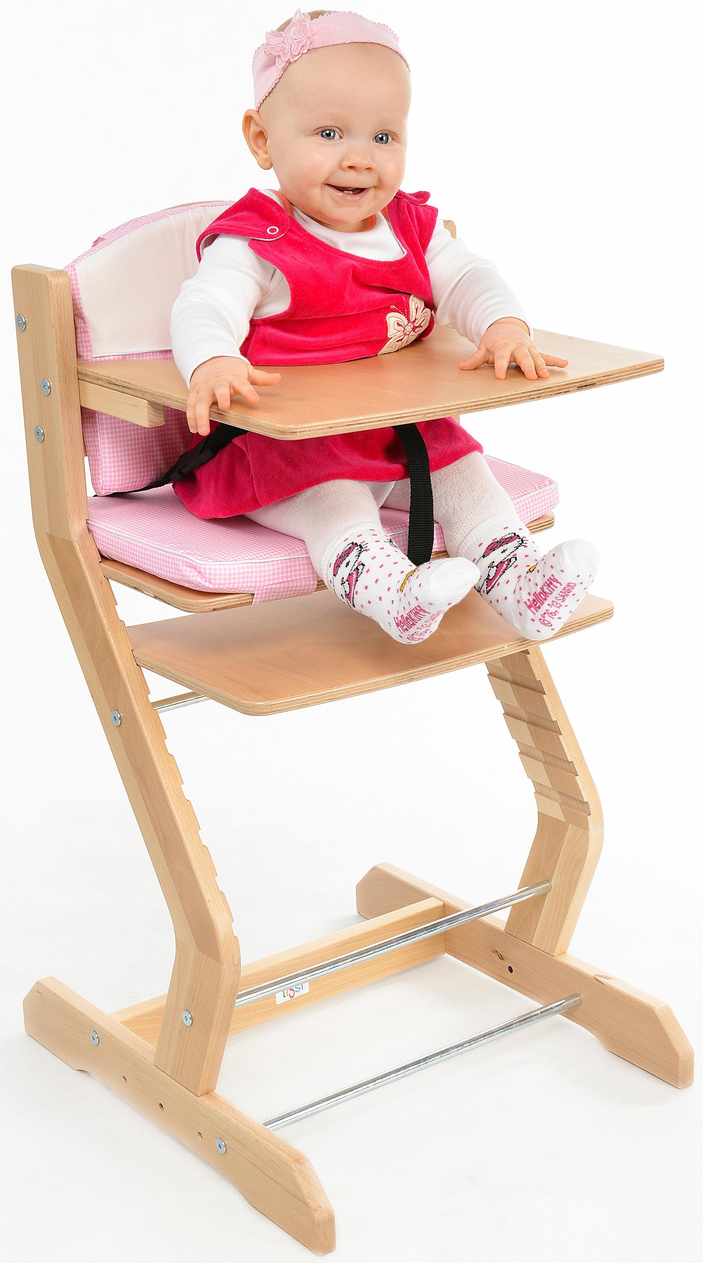 tiSsi® Kinderstoeltafeltje Legplank van hout voor kinderstoel, ecru