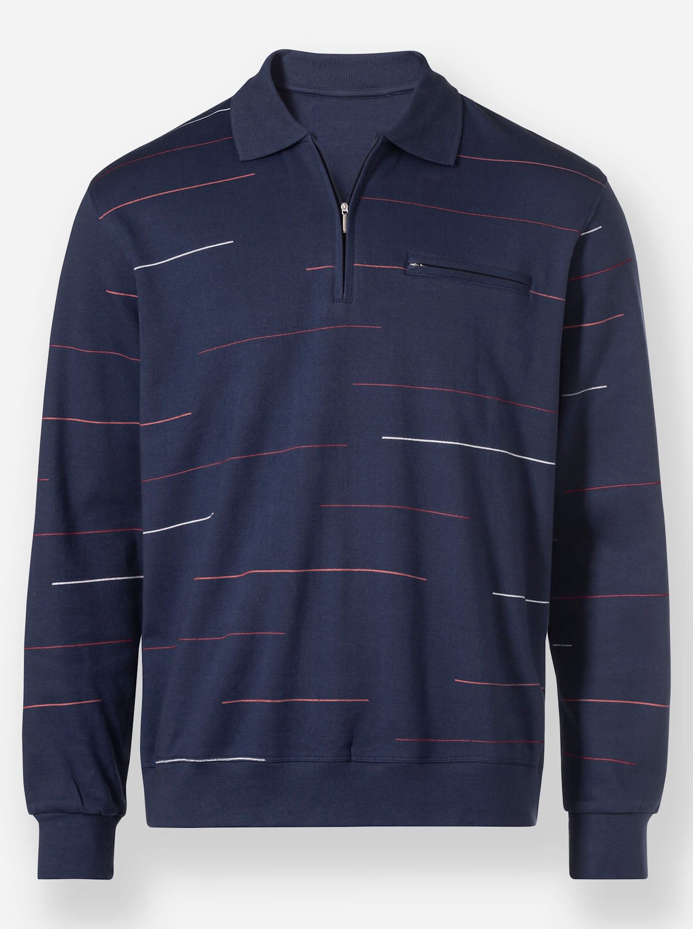 Marco Donati Poloshirt met lange mouwen Sweatshirt (1-delig)