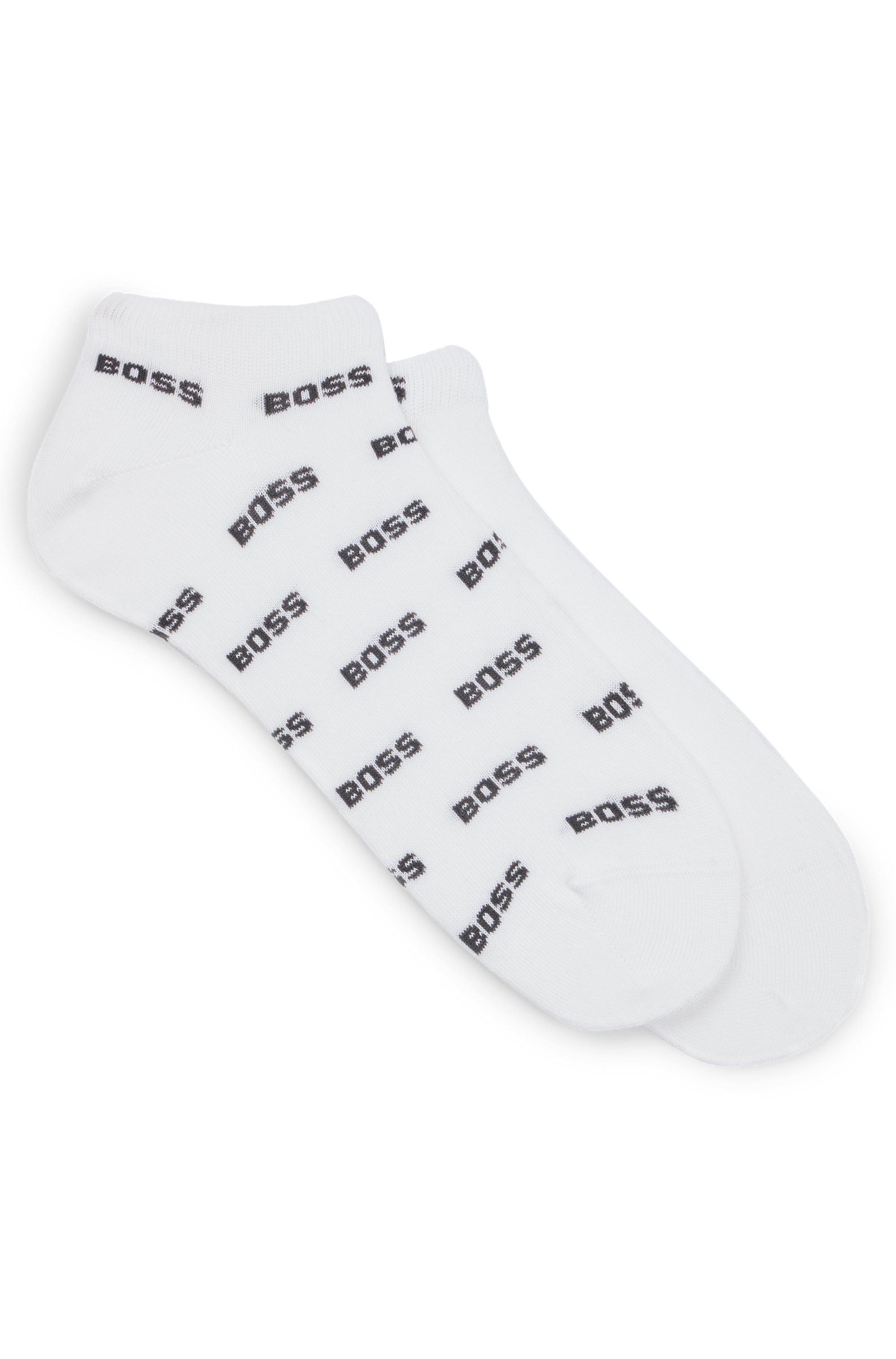 BOSS Vrijetijdssokken 2P AS Allover CC met logoborduursels (set, 2 stuks)