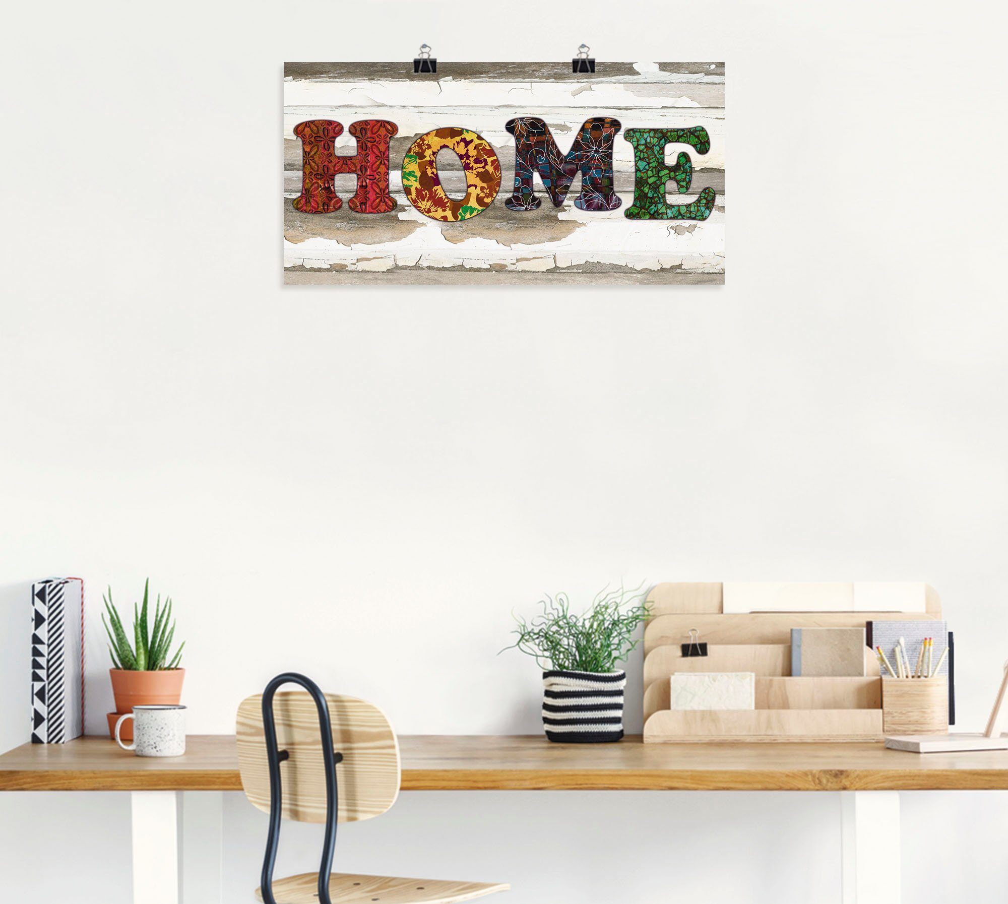 Artland Artprint Kleurrijk huis als artprint van aluminium, artprint voor buiten, poster in diverse formaten