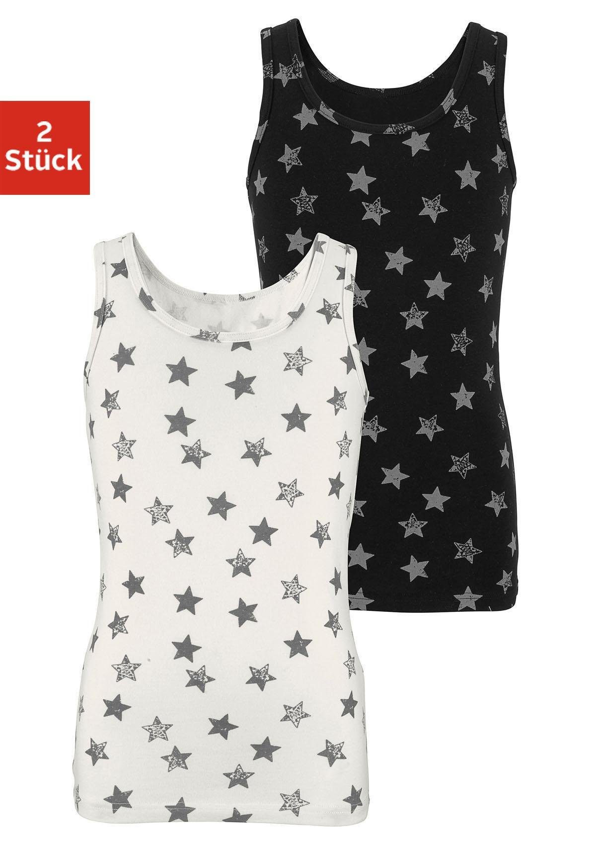 Vivance Hemd met sterrenprint, tanktop (set, 2 stuks)