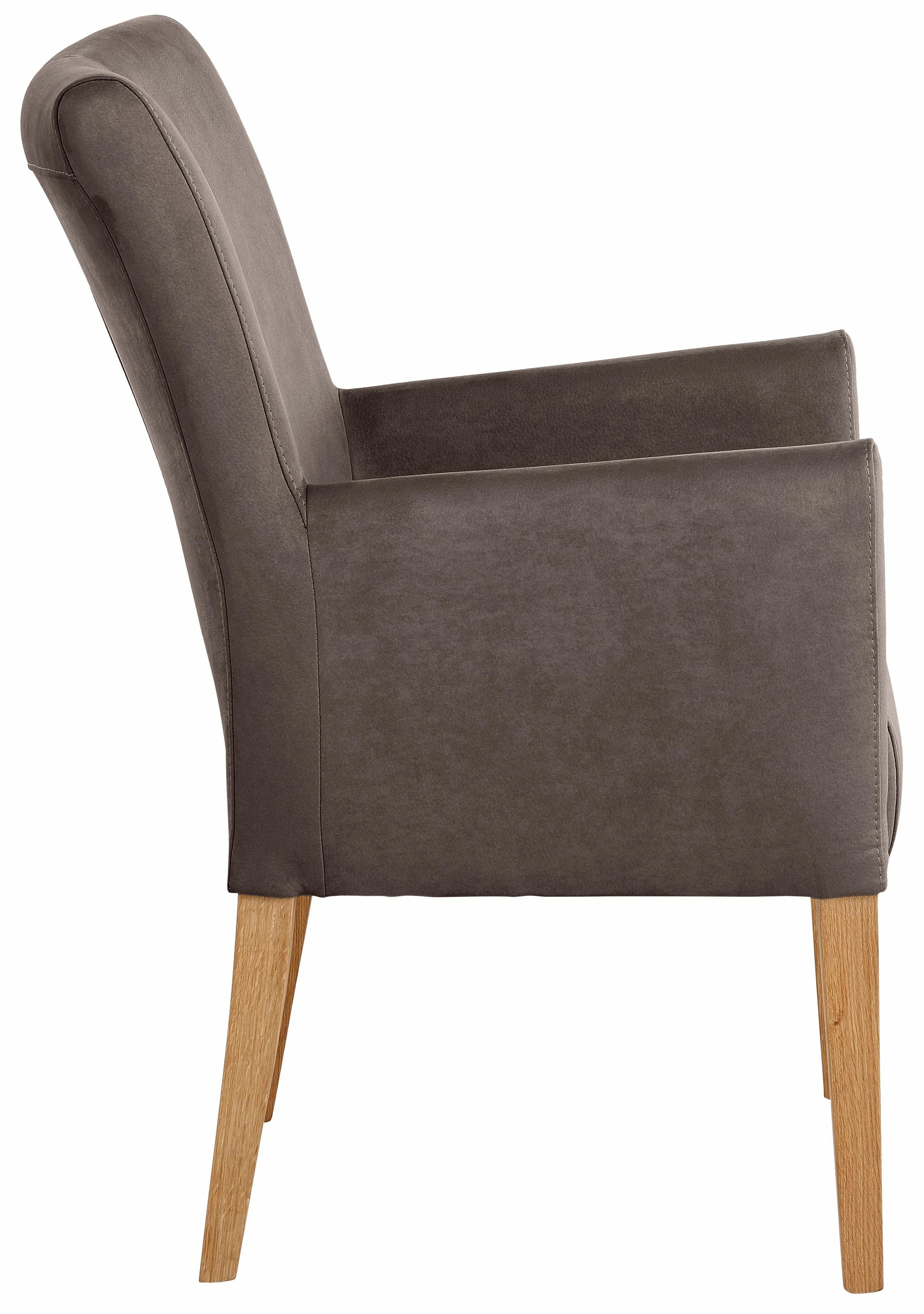 Home affaire Stoel met armleuningen King BESTSELLER! Eetkamerstoel met comfortabele bekleding, eetkamerstoel met armleuningen