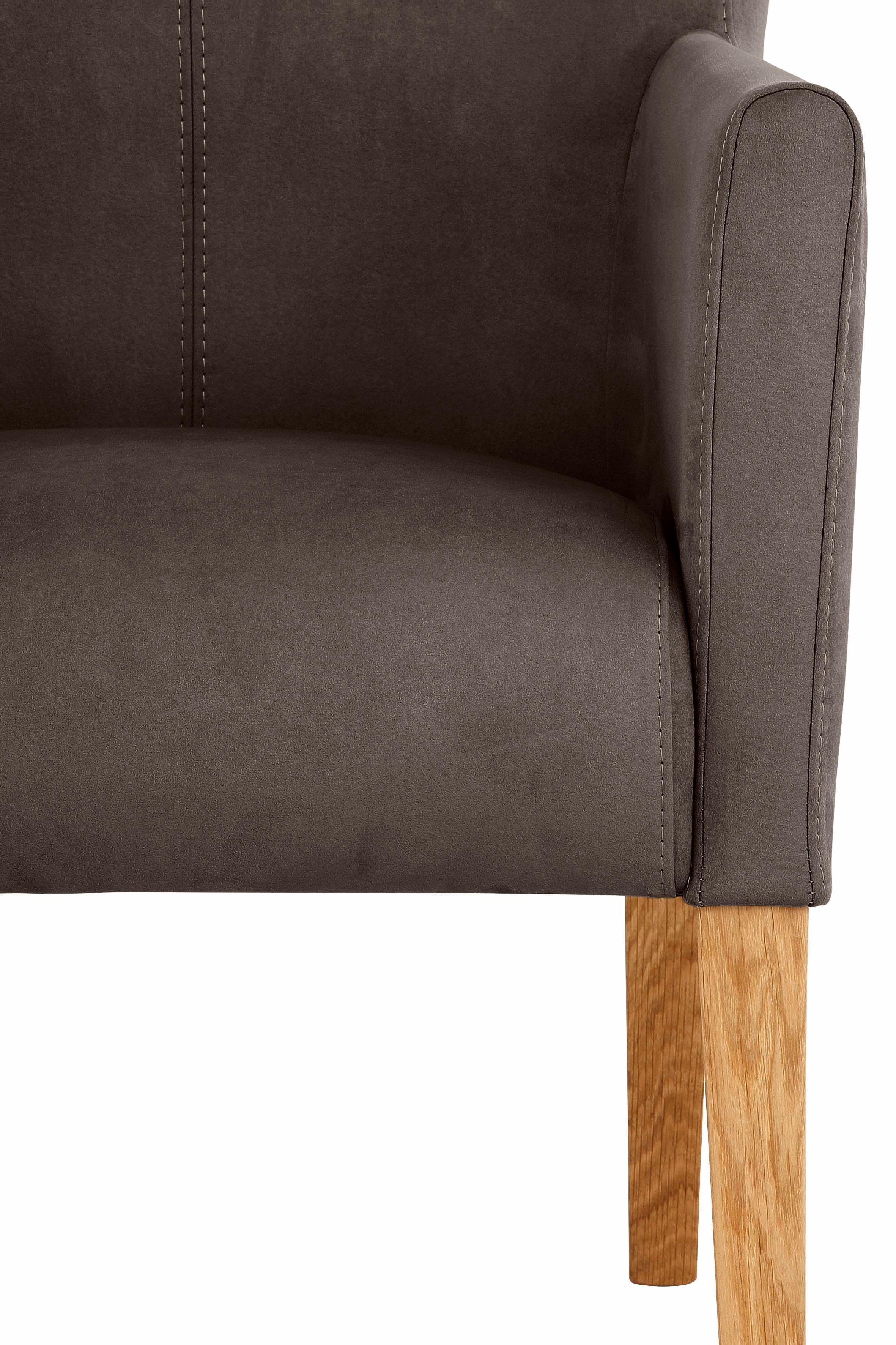 Home affaire Stoel met armleuningen King BESTSELLER! Eetkamerstoel met comfortabele bekleding, eetkamerstoel met armleuningen