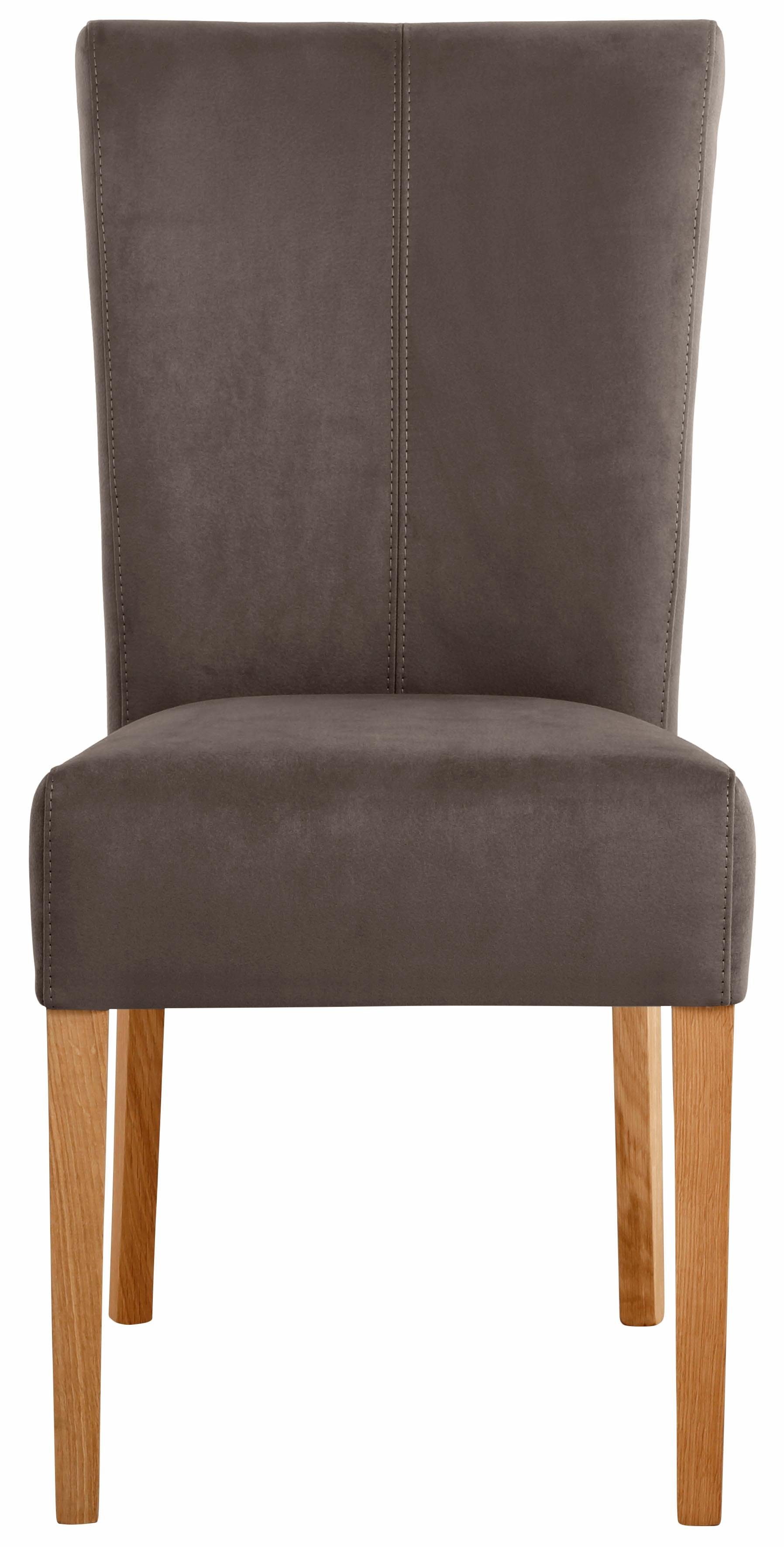 Home affaire Eetkamerstoel Queen Polsterstoel BESTSELLER verschillende type bekleding, massief houten onderstel (set)