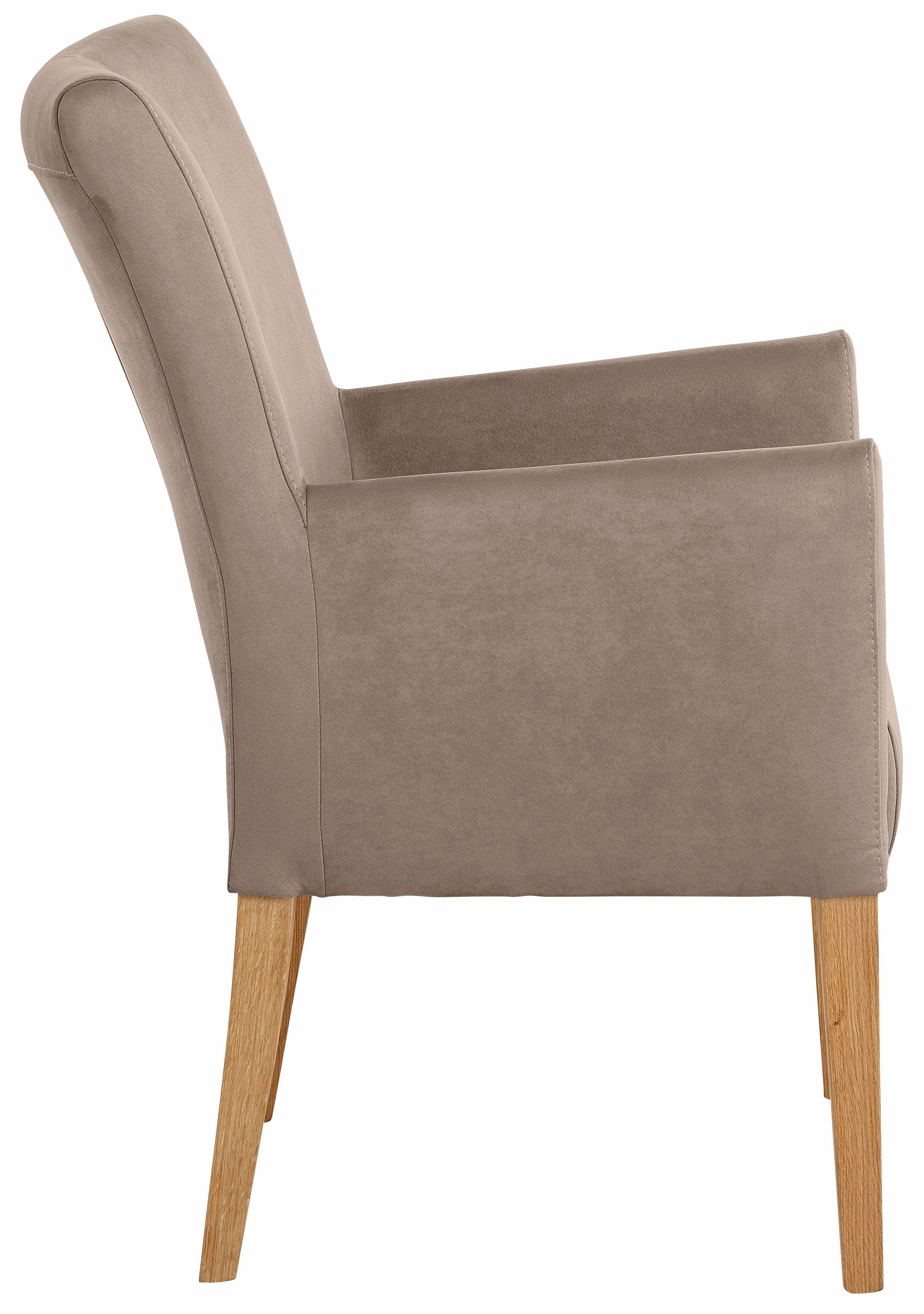 Home affaire Stoel met armleuningen King BESTSELLER! Eetkamerstoel met comfortabele bekleding, eetkamerstoel met armleuningen