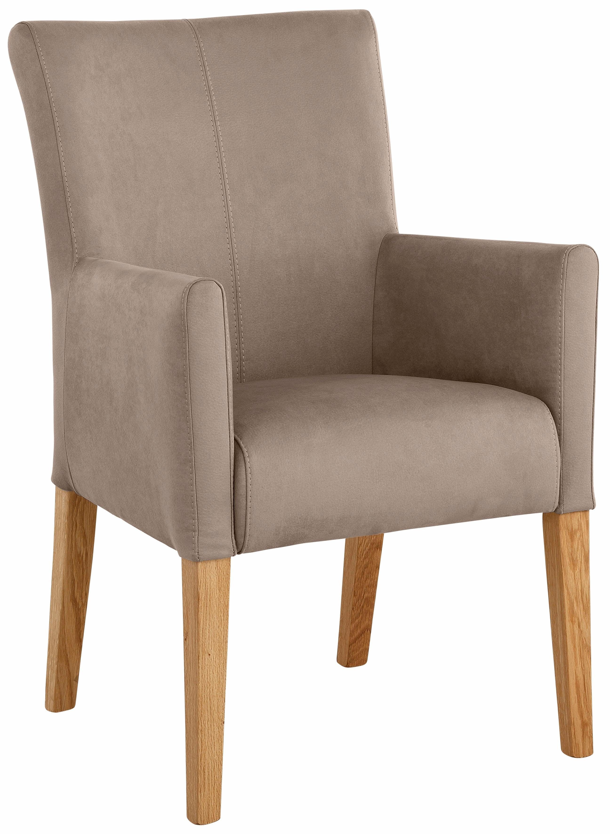 Home affaire Stoel met armleuningen King BESTSELLER! Eetkamerstoel met comfortabele bekleding, eetkamerstoel met armleuningen 4 poot stoelen maat
