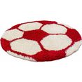 ayyildiz teppiche vloerkleed voor de kinderkamer fun 6001 voetbal ontwerp rood