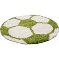 ayyildiz teppiche vloerkleed voor de kinderkamer fun 6001 voetbal ontwerp groen